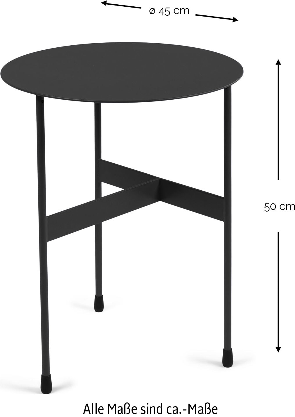 Spinder Design Beistelltisch »MIRA HIGH«, Beistelltisch aus Stahl