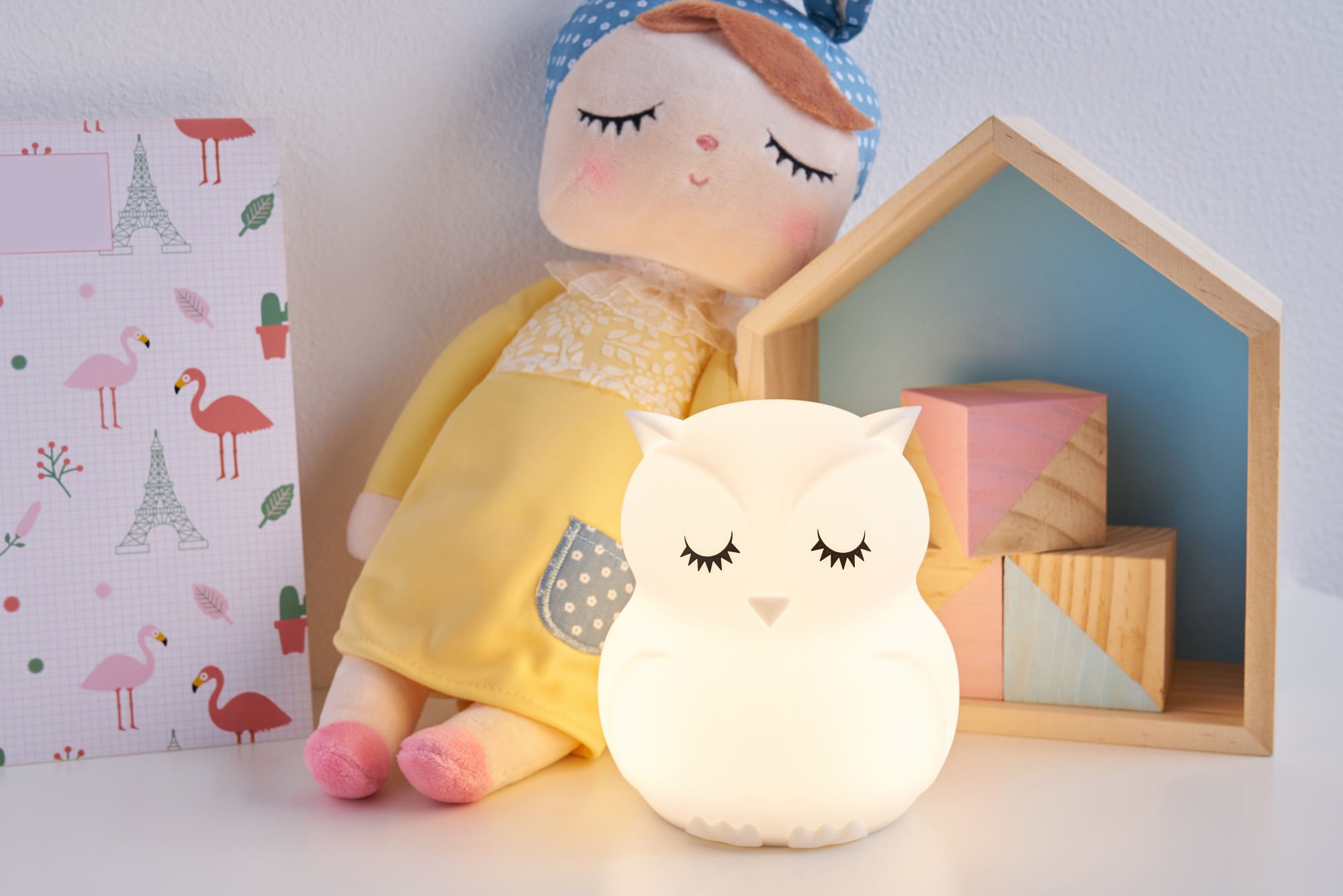 Owl«, 1 USB, Weiß, | Pauleen flammig-flammig, BAUR Nachtlicht 2,5W, LED Farbwechselfunktion Silikon, 5V, »Night