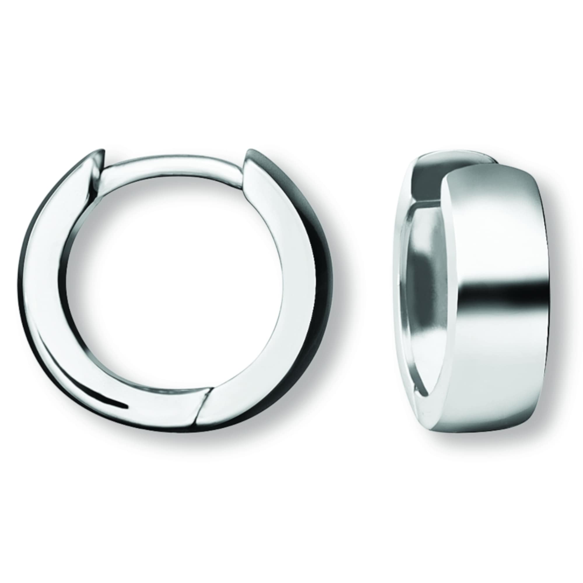 Paar Creolen ONE ELEMENT "Ohrringe Creolen aus 925 Silber Ø 12,4 x 4,1 mm", silber, Ohrringe, Damen, Damen, Silber 925 (Sterlingsilber), Harmonisch gestaltet – ruhiges Design mit feinem Ausdruck