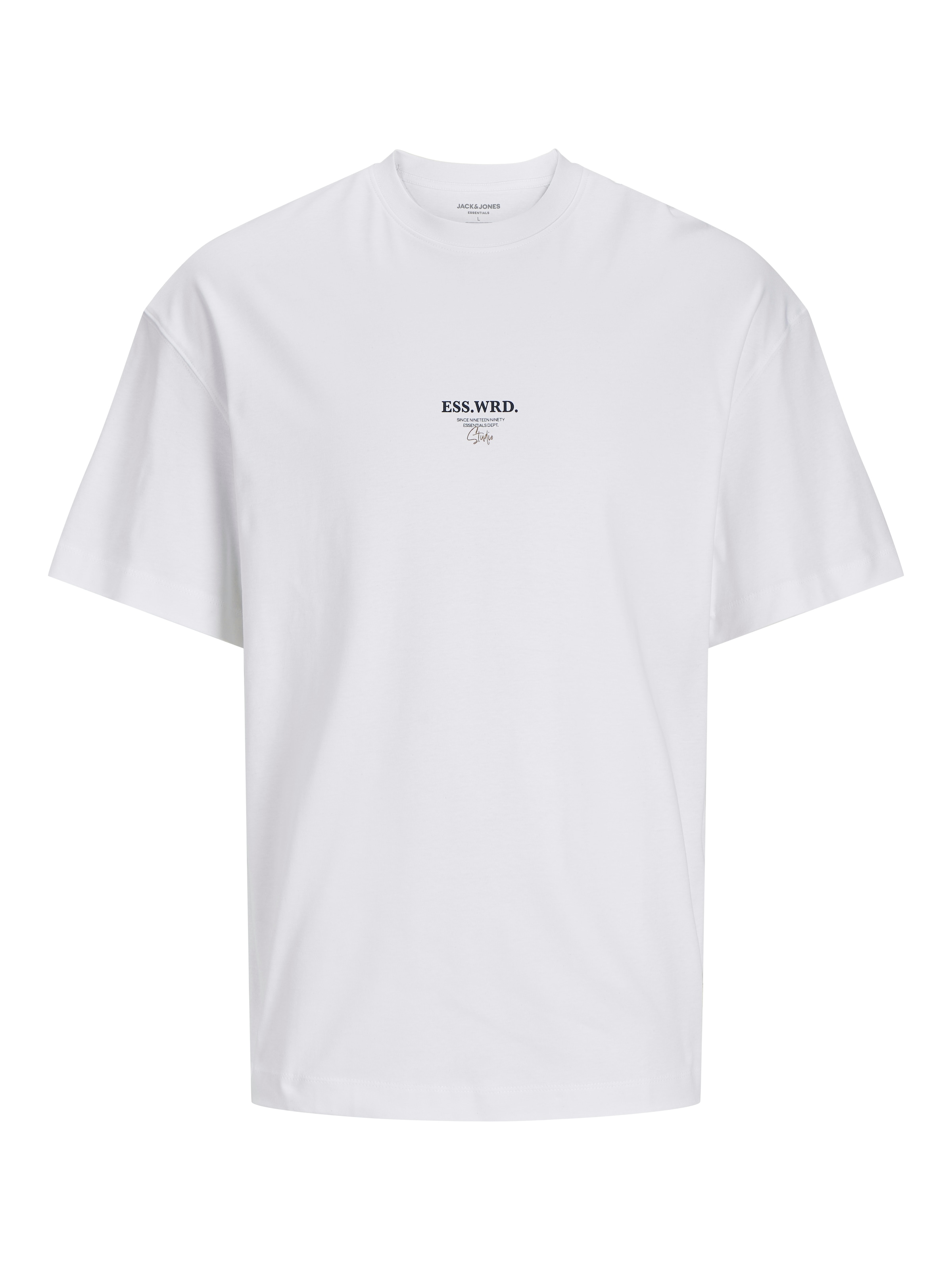 Jack & Jones Rundhalsshirt »JJEURBAN EDGE STUDIO TEE SS O-NECK NOOS«, mit Front und Back Print