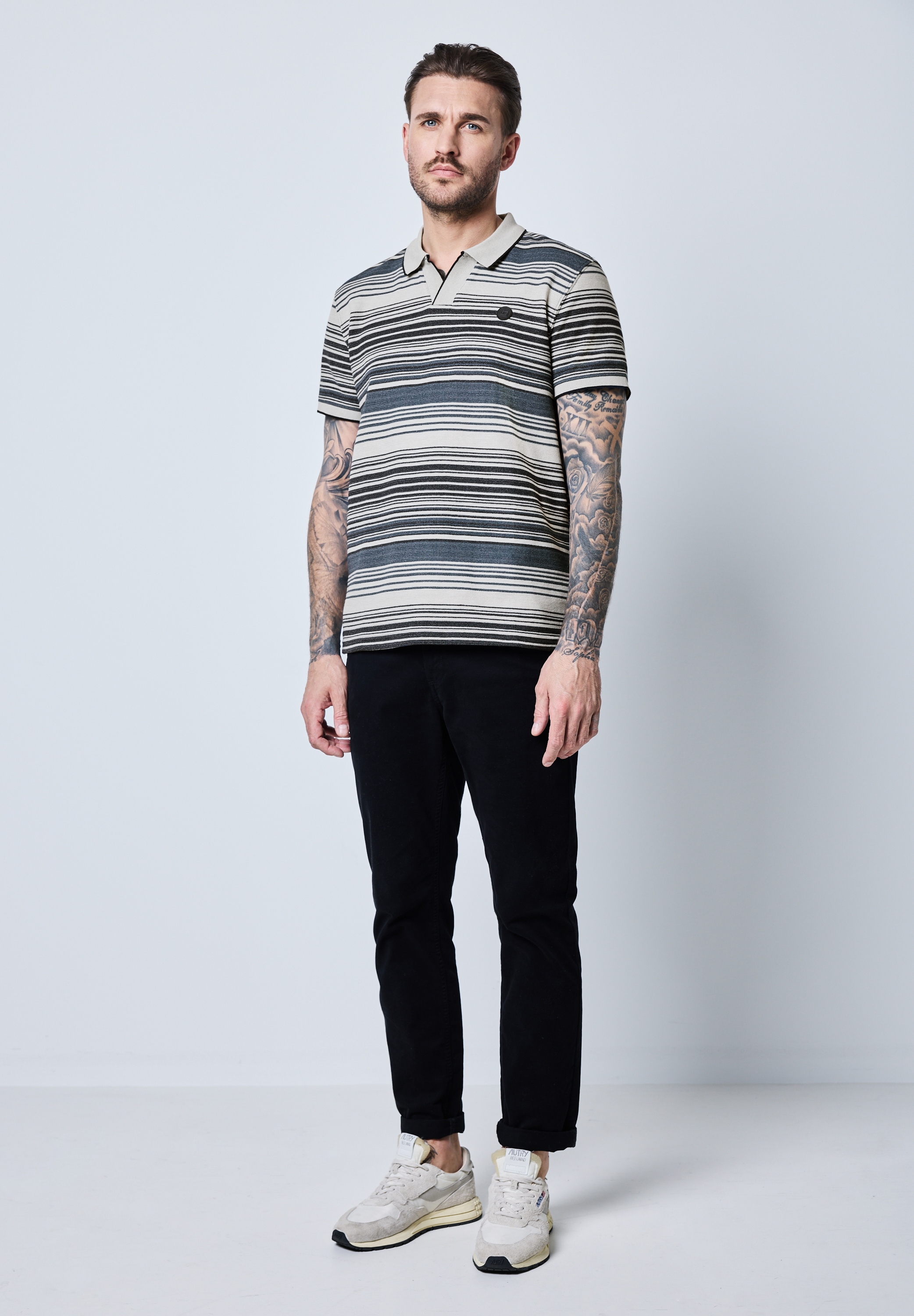 STREET ONE MEN Poloshirt, aus Baumwolle mit Stretchante