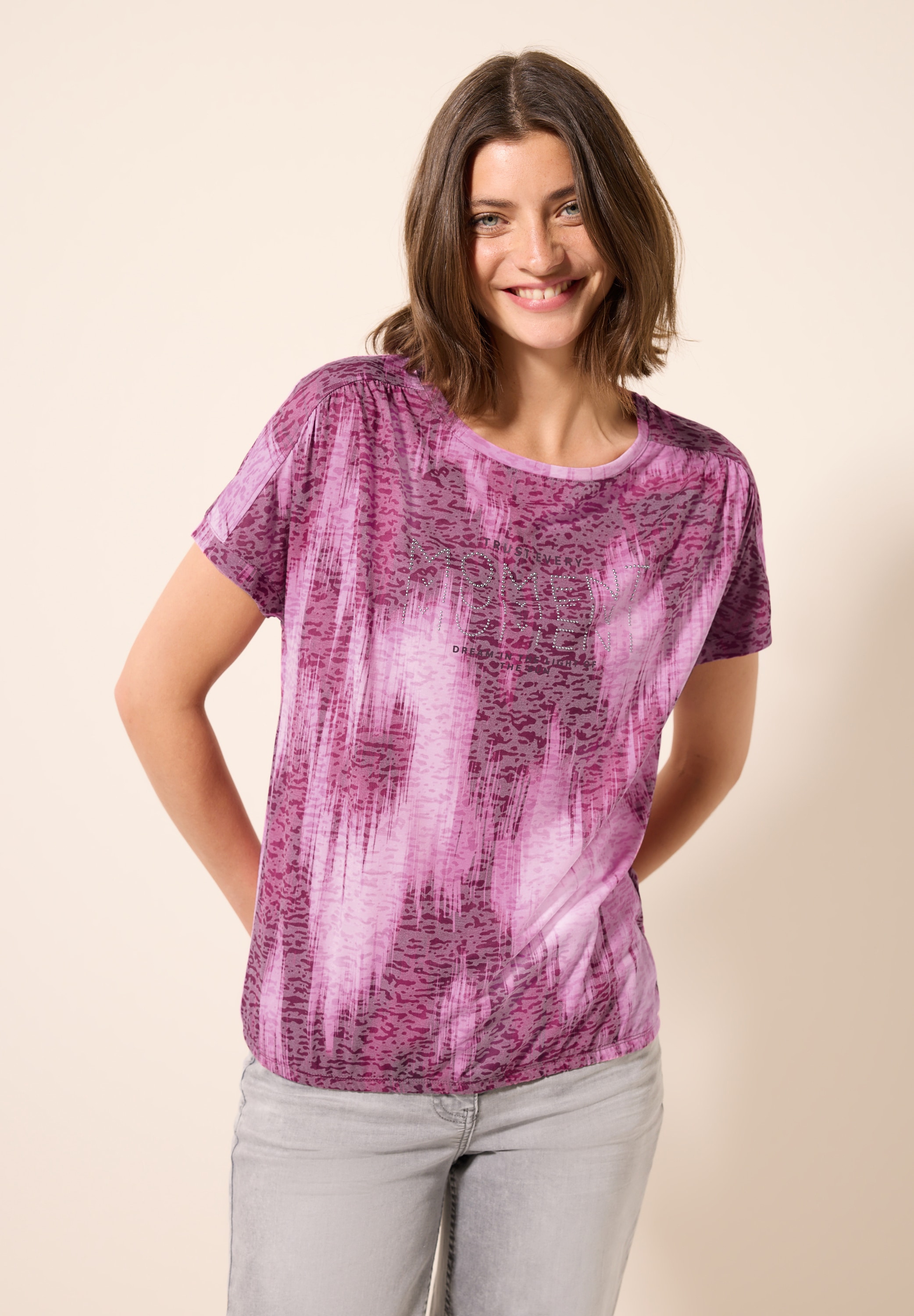 Cecil T-Shirt, mit Elastiksaum günstig online kaufen