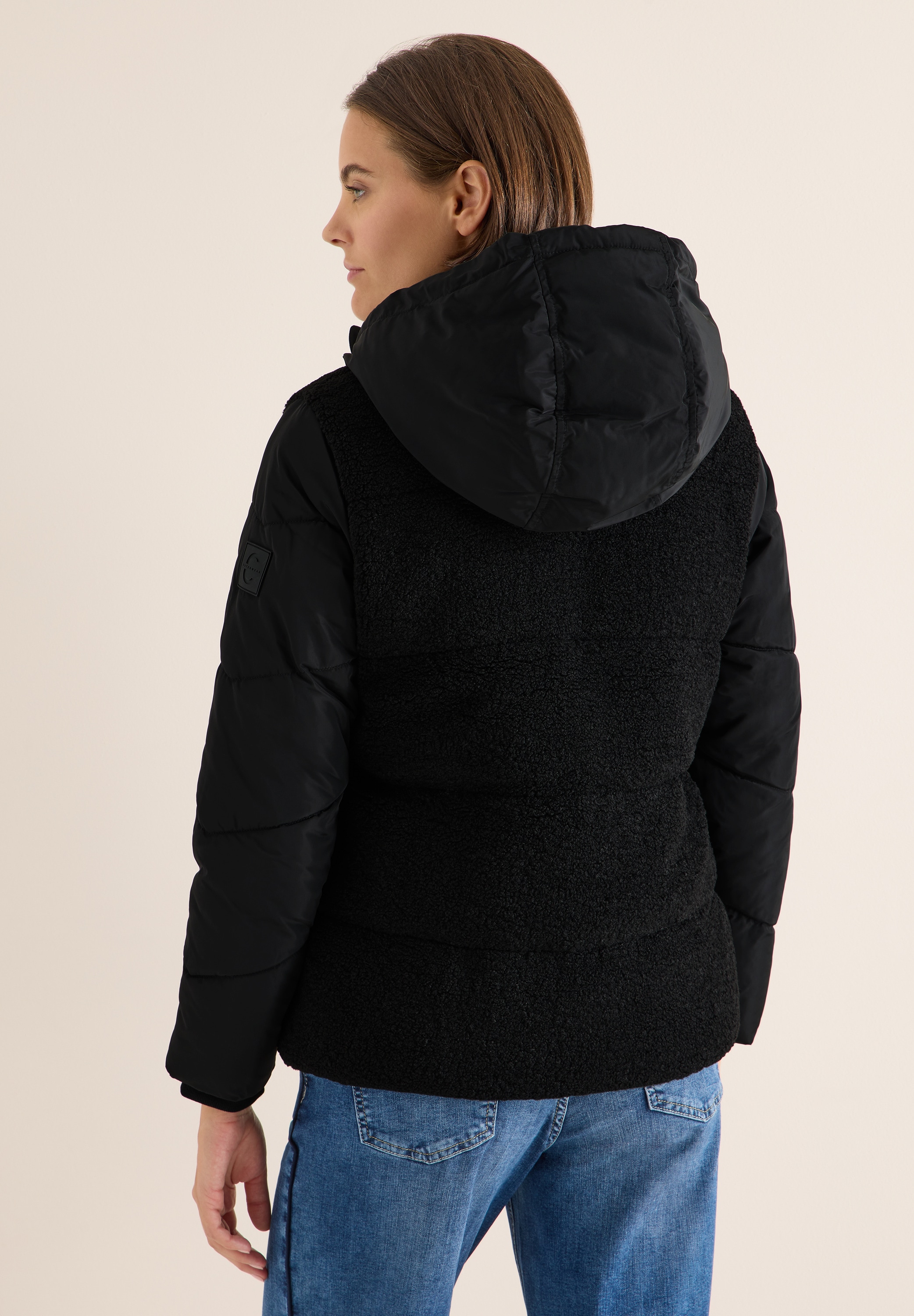 Cecil Fellimitatjacke, mit Kapuze, mit Kapuze