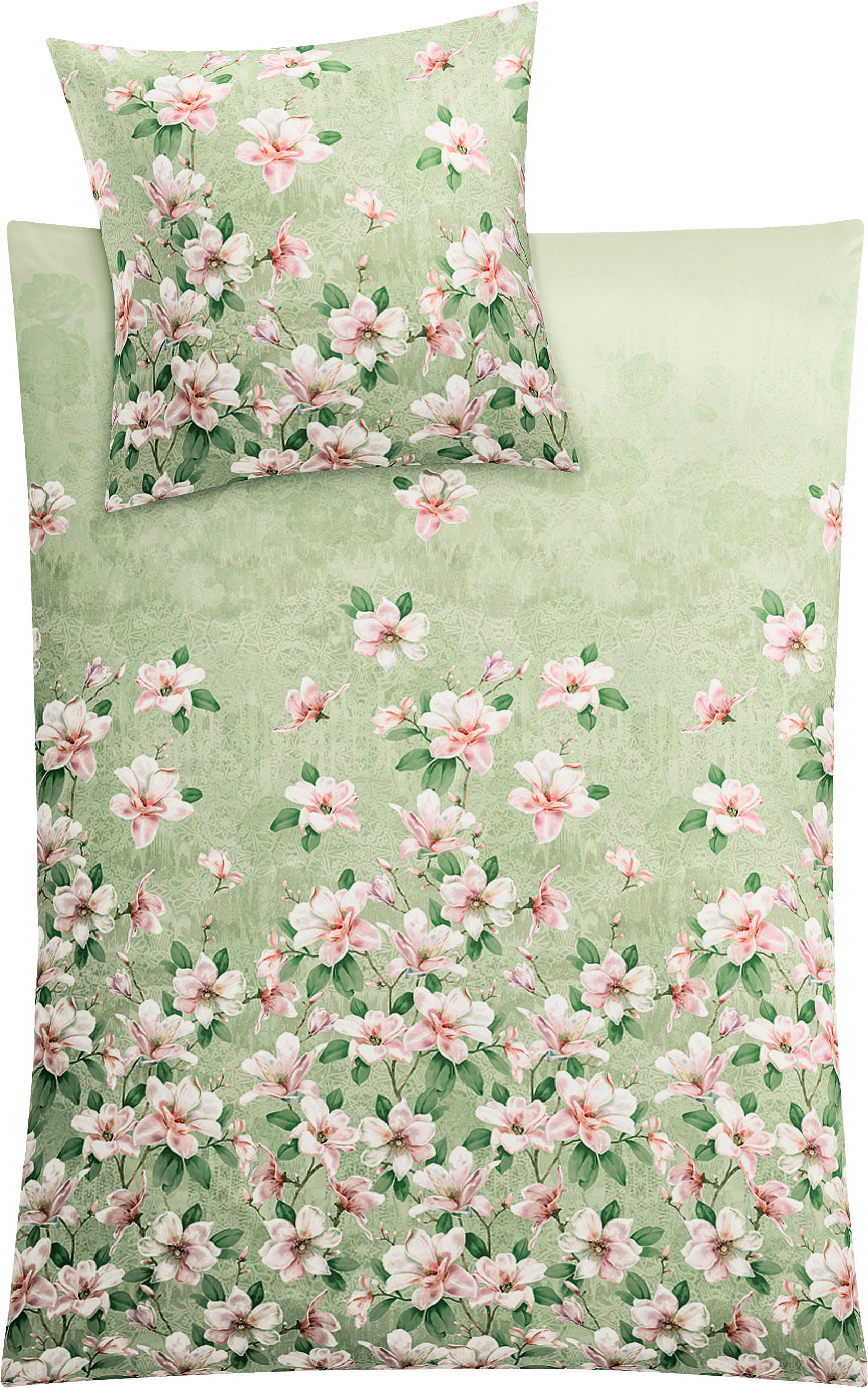 Kleine Wolke Wendebettwäsche "Magnolia" 2 Stk. mit floralem Print