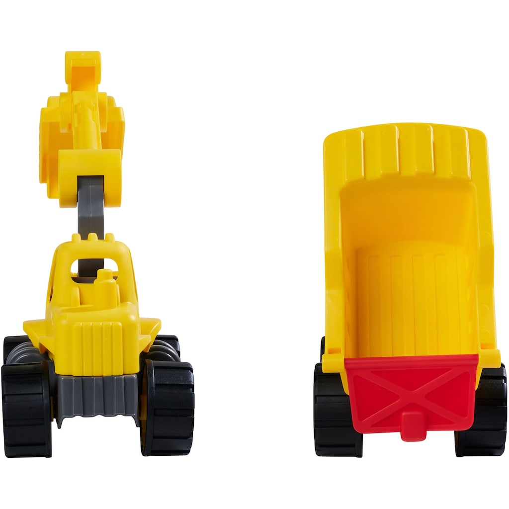 BIG Spielzeug-Baumaschine »Power-Worker Mini«, (Set, bestehend aus Kipper und Bagger)