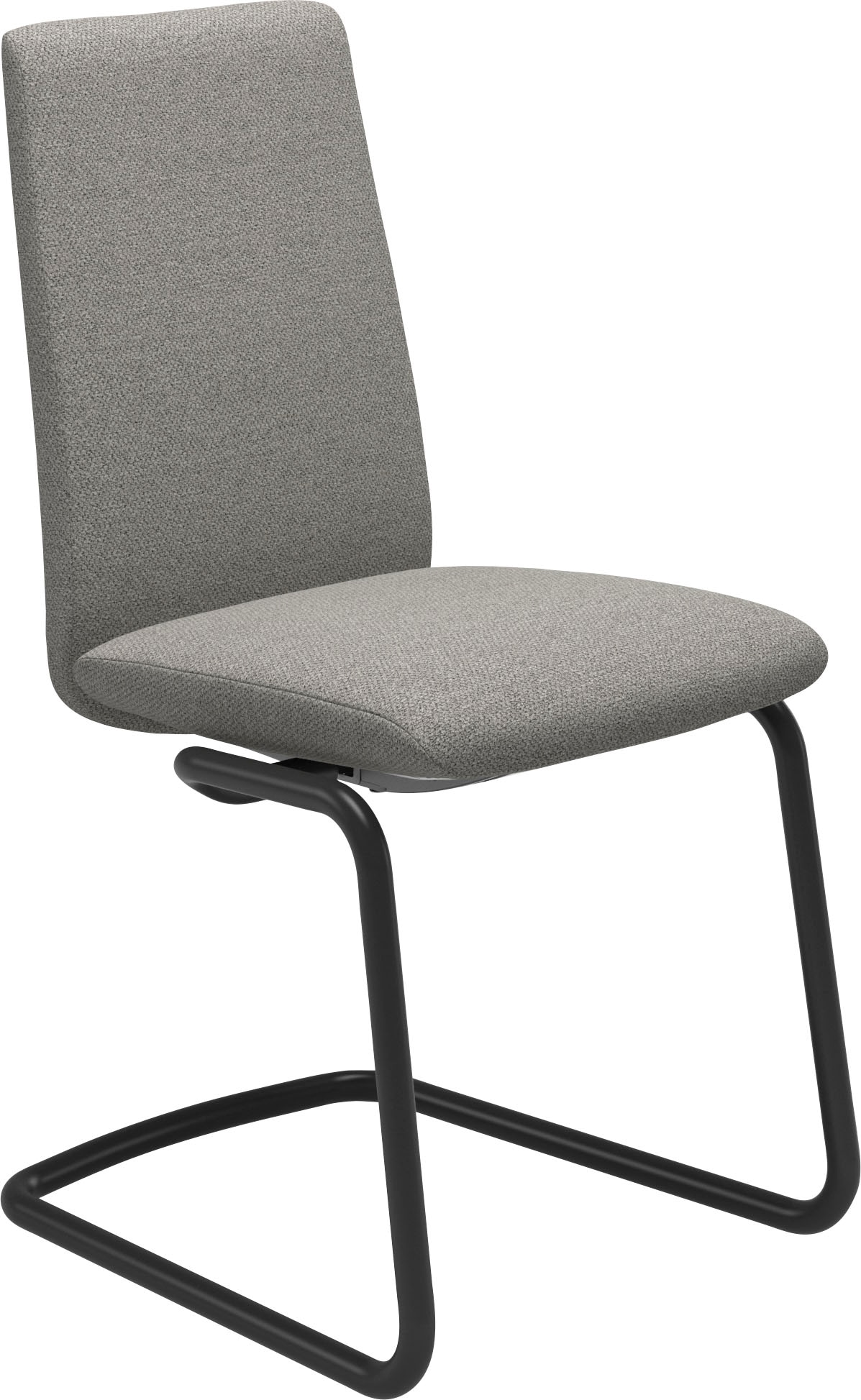 Stressless Polsterstuhl "Laurel", ROHLEDER Stoff Q2 FARON, Low Back, Größe M, mit Beinen aus Stahl in Schwarz matt