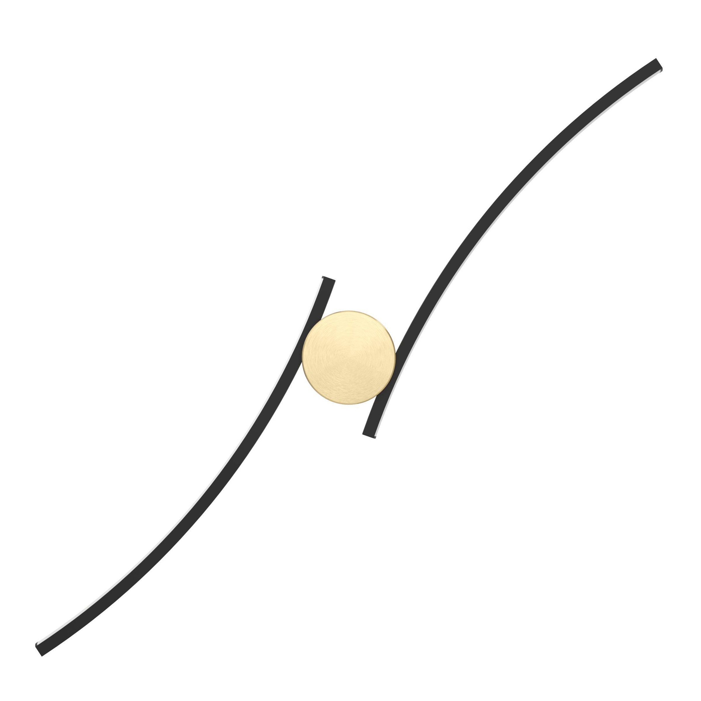 EGLO Deckenleuchte »Aieta Deckenlampe schwarz messing, Bürolampe, LED Lampe, Leuchte« LED-Modul 1 Stk. Neutralweiß Wand-/Deckenleuchte - L72 x B13 x H8 cm - 12W inkl.