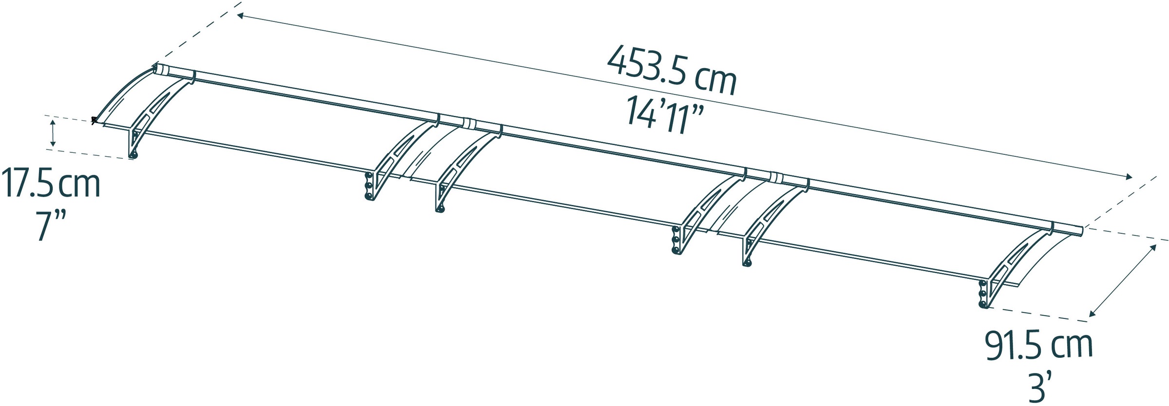 Palram - Canopia Pultvordach »Aquila Alu Vordach«, robuste Aluminiumstruktur