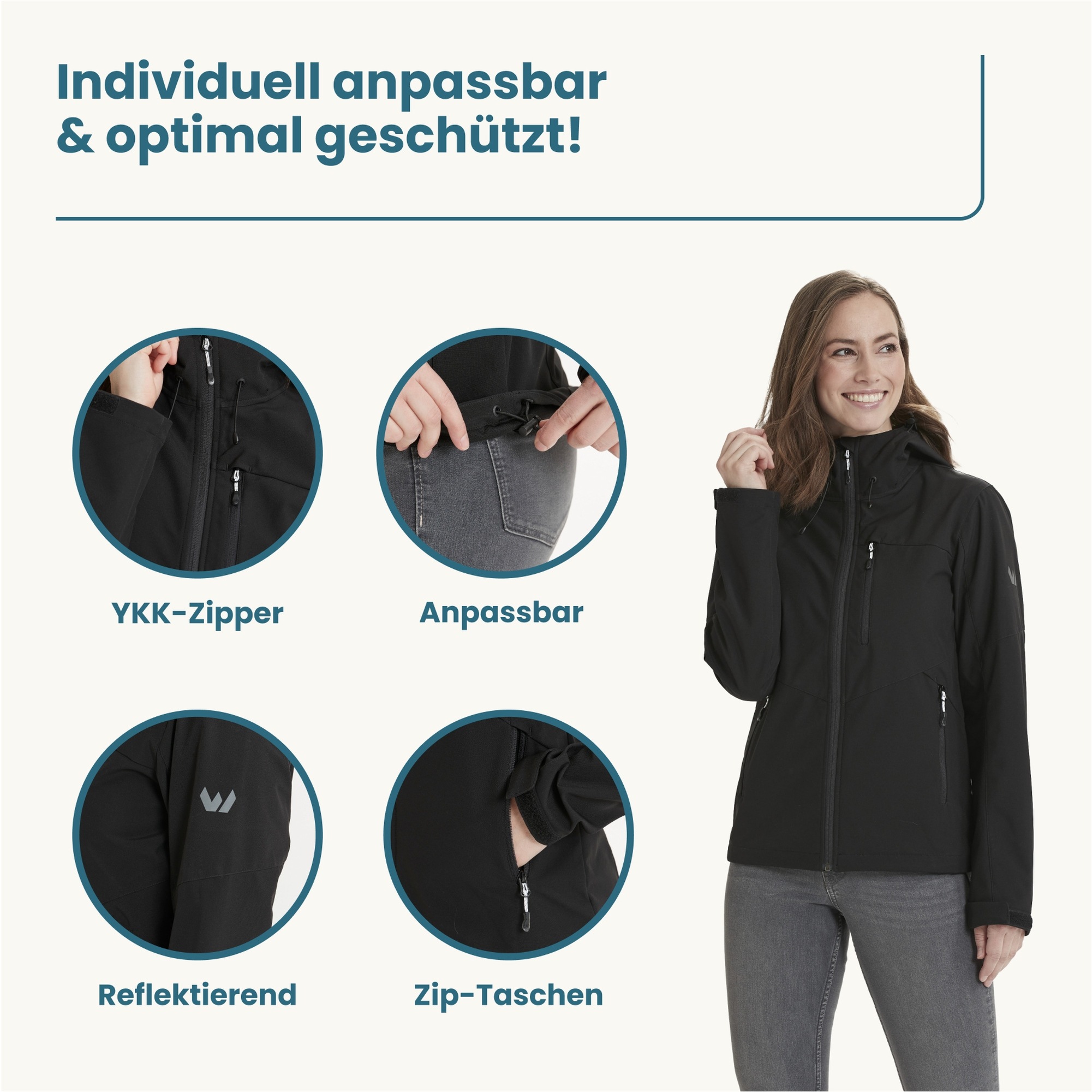 WHISTLER Softshelljacke »Rosea«, aus wind- und wasserdichtem Funktionsmaterial