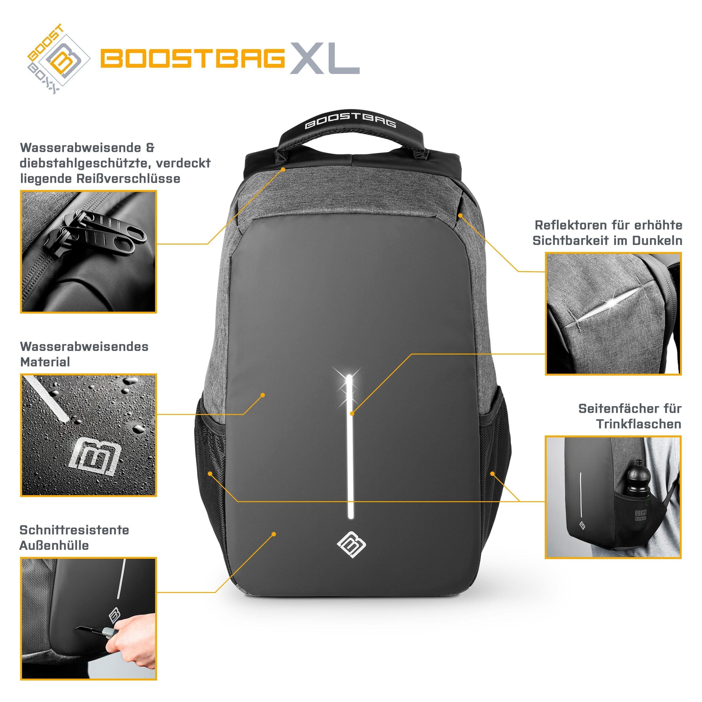 BoostBoxx Laptoprucksack »Boostbag Anti Theft«