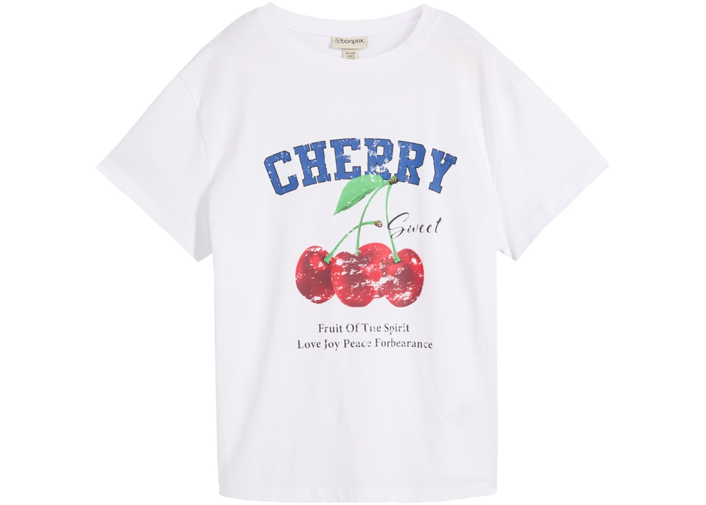 bonprix T-Shirt lässiger Schnitt, aus reiner Baumwolle, Kurzarm-Design