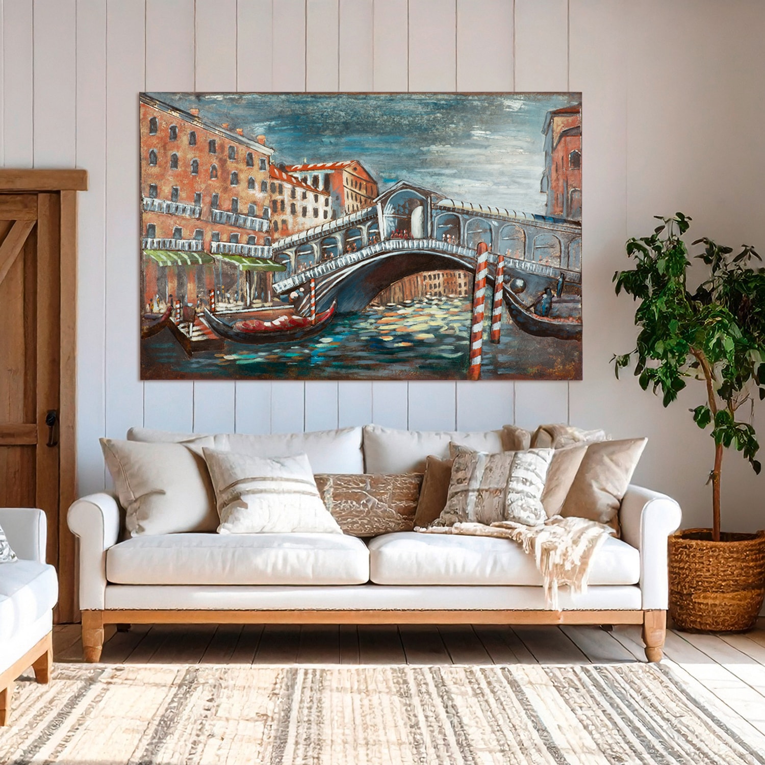 Casablanca by Gilde Metallbild "Bild rechteckig Ponte di Rialto mehrfarbig günstig online kaufen