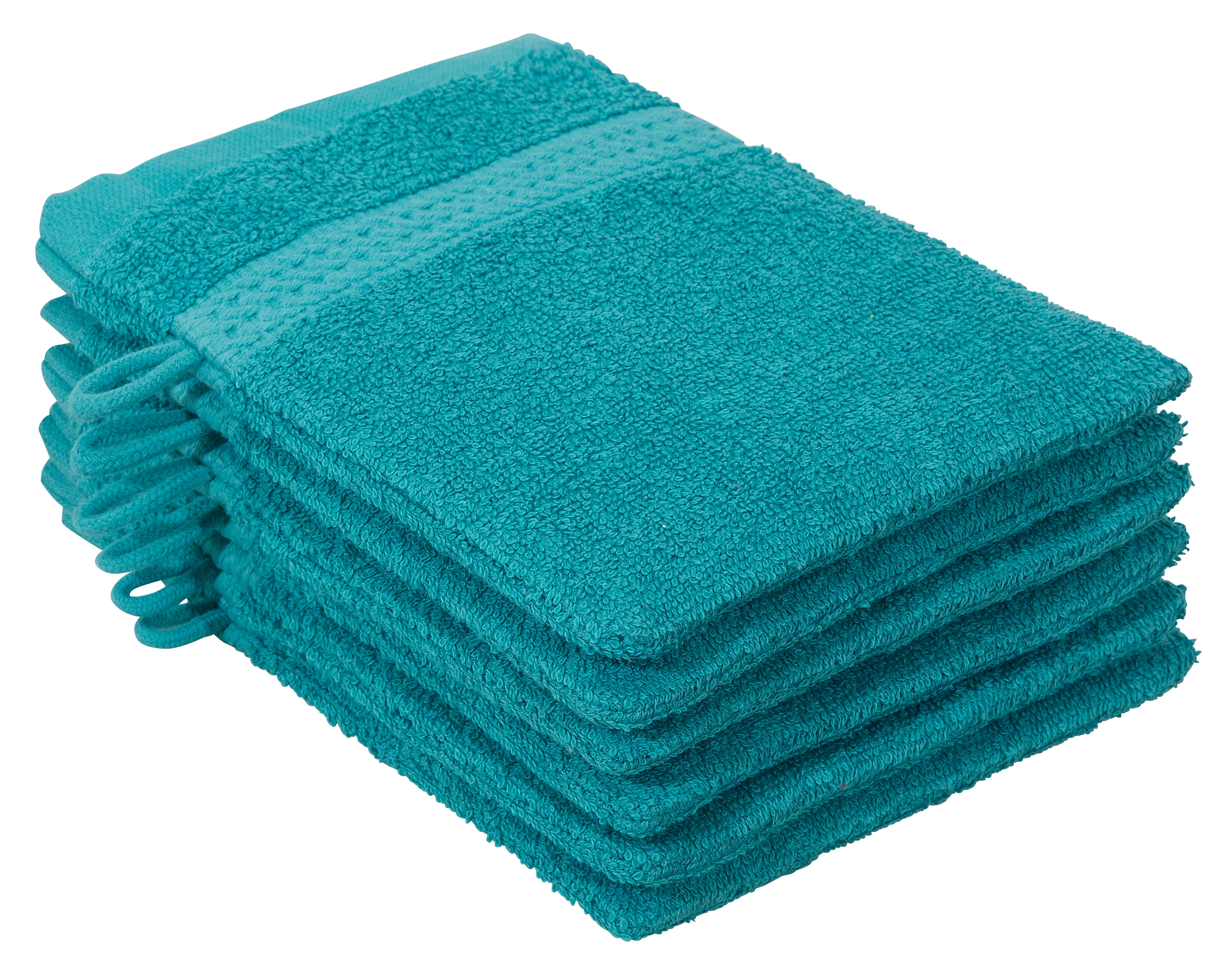 OTTO home Waschhandschuh "Juna, 6 Waschhandschuhe 16x21, 100% Baumwolle, Set und als Serie" Handtuch-Set, mit Bordüre, Handtücher in Uni-Farben, weich