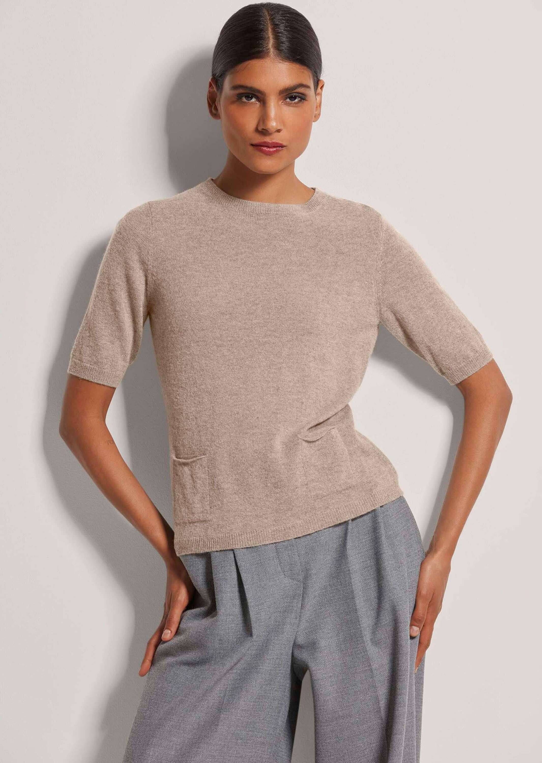 Thumbnail - MADELEINE Longpullover "Kaschmirpullover Feinstrickpullover mit Kaschmiranteil" Feinstrickpullover mit Halbarm