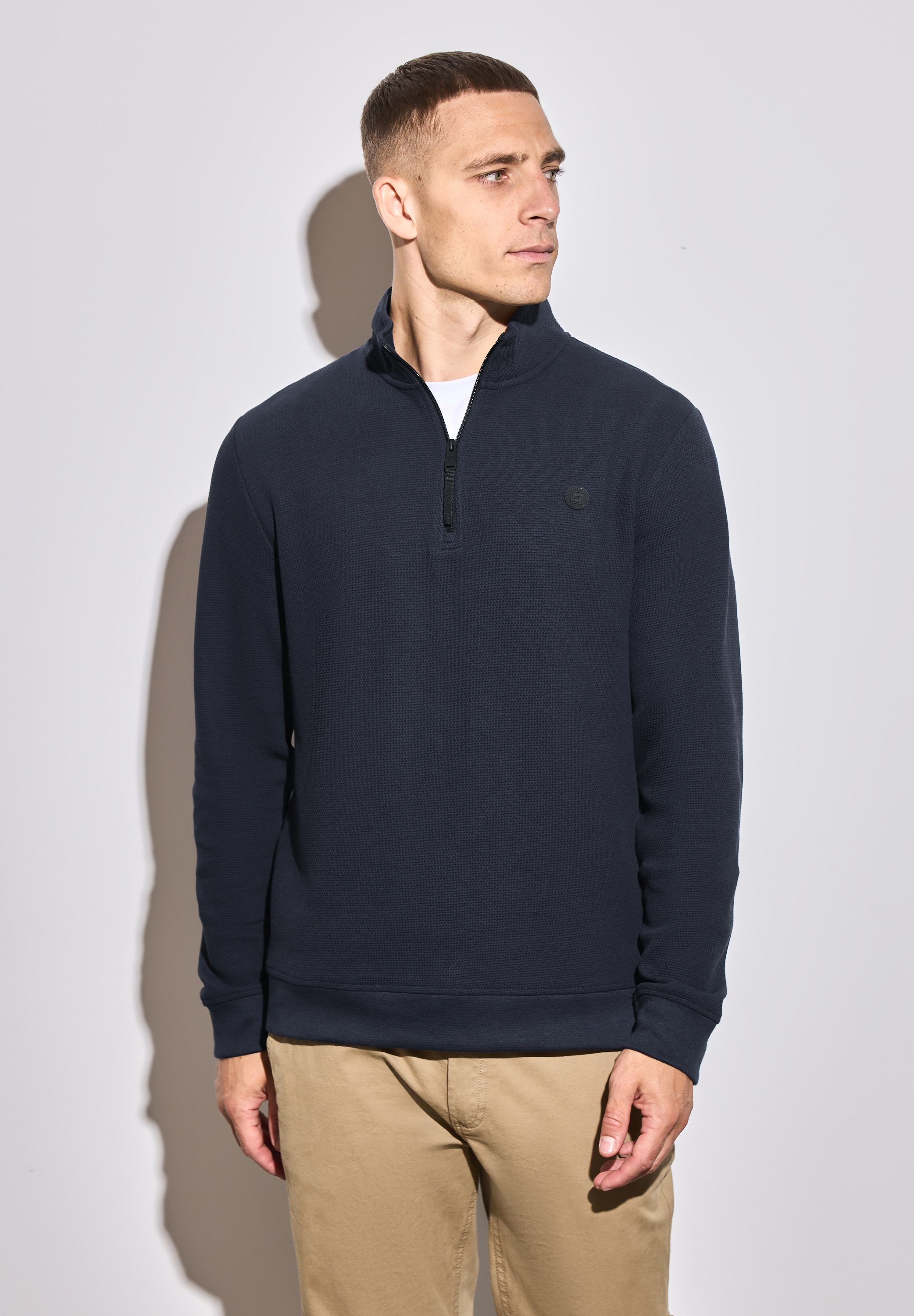 STREET ONE MEN Sweatshirt, aus reiner Baumwolle günstig online kaufen