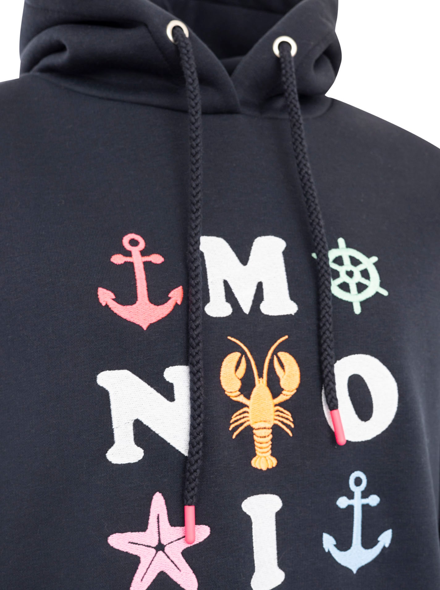 Zwillingsherz Hoodie »"MOIN"«, Motiv mit Anker, gestreifte Ärmelbündchen, Kapuze, Kängurutasche
