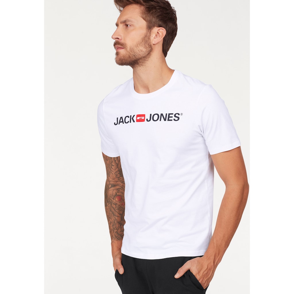 Jack & Jones T-Shirt »CORP LOGO TEE«, (Packung, 3 tlg., 3er-Pack), 3er Packung