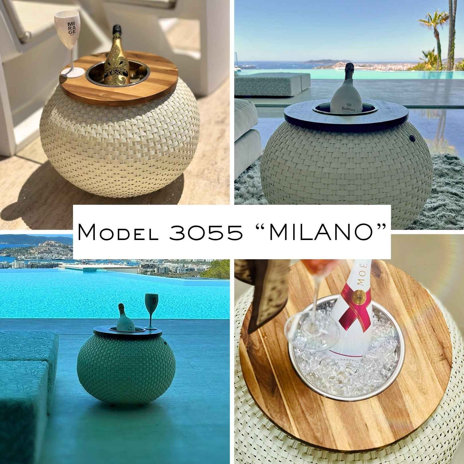 COOTAB Cooler Table Beistelltisch »Beistelltisch mit Acryl-Kühler Milano 40 cm«