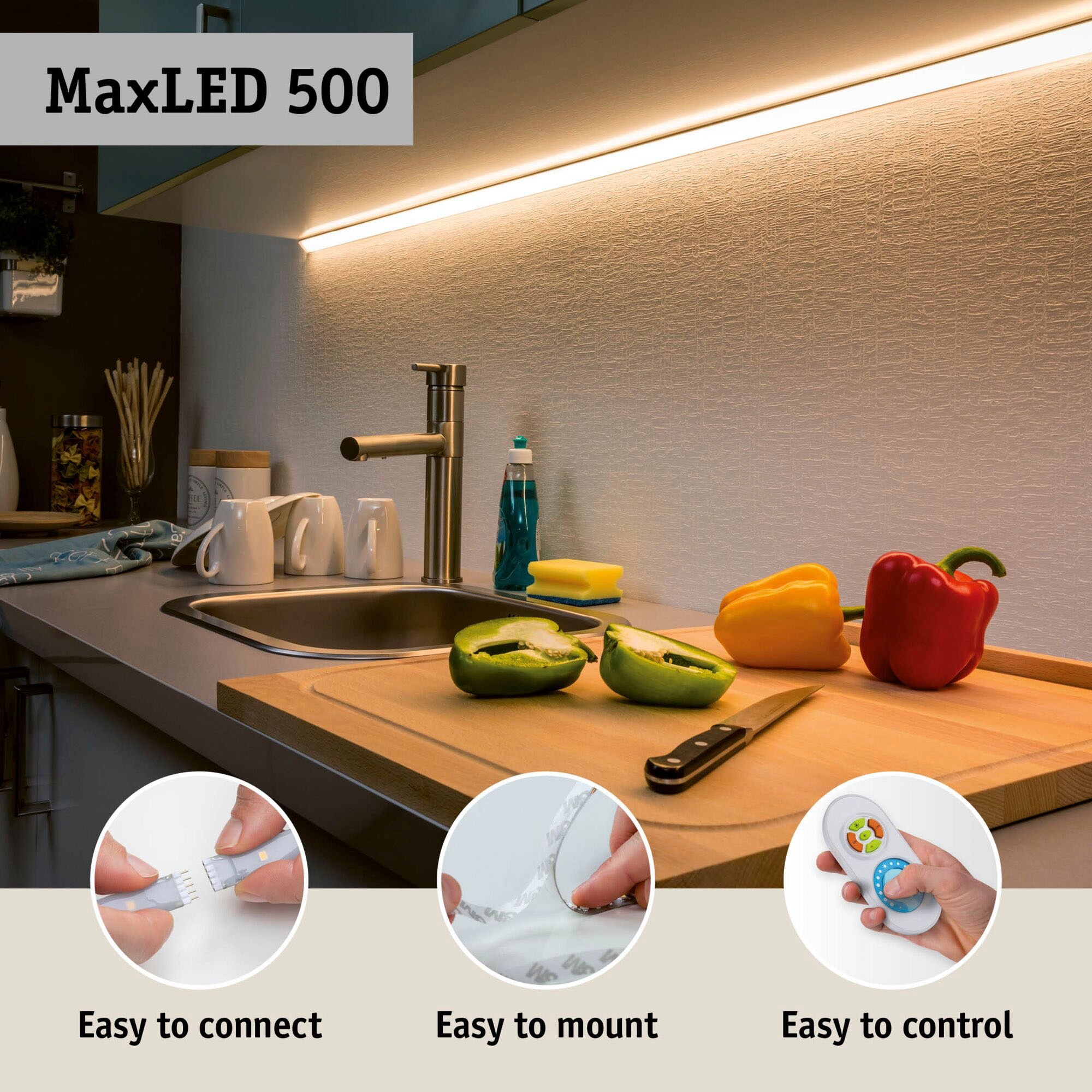LED-Streifen RGBW+ Paulmann unbeschichtet Adapterkabel Einzelstripe kaufen 10m BAUR | 500lm/m«, 1 72W »MaxLED inkl. 500 St.-flammig,