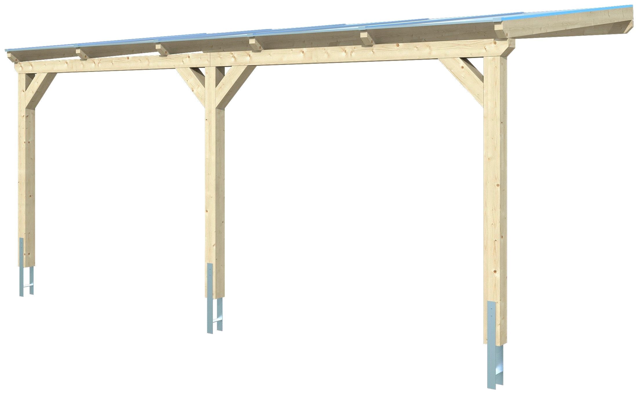 Skanholz Anlehncarport »Vogtland«, Leimholz-Nordisches Fichtenholz, 276 cm, natur