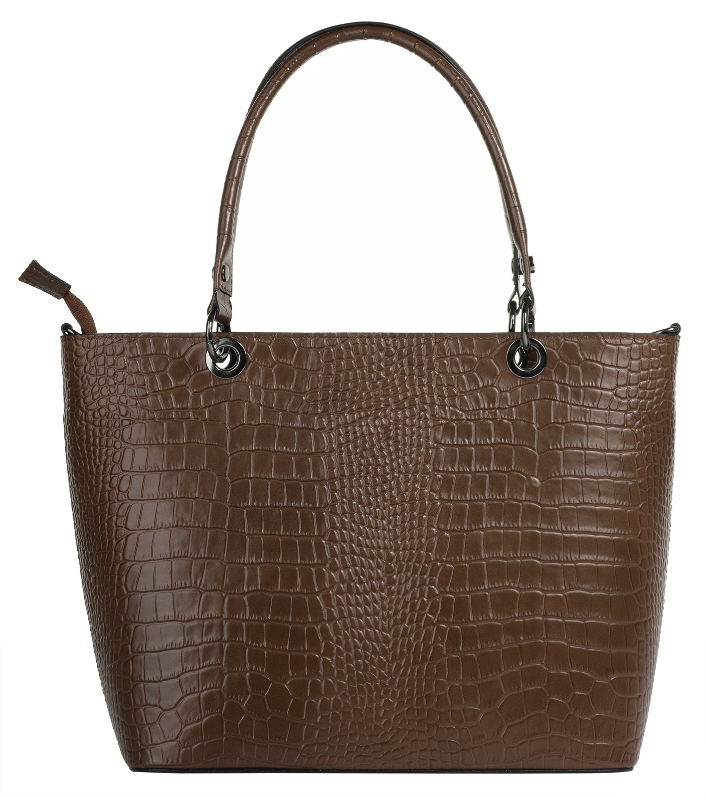 Cluty Henkeltasche, echt Leder, Made in Italy