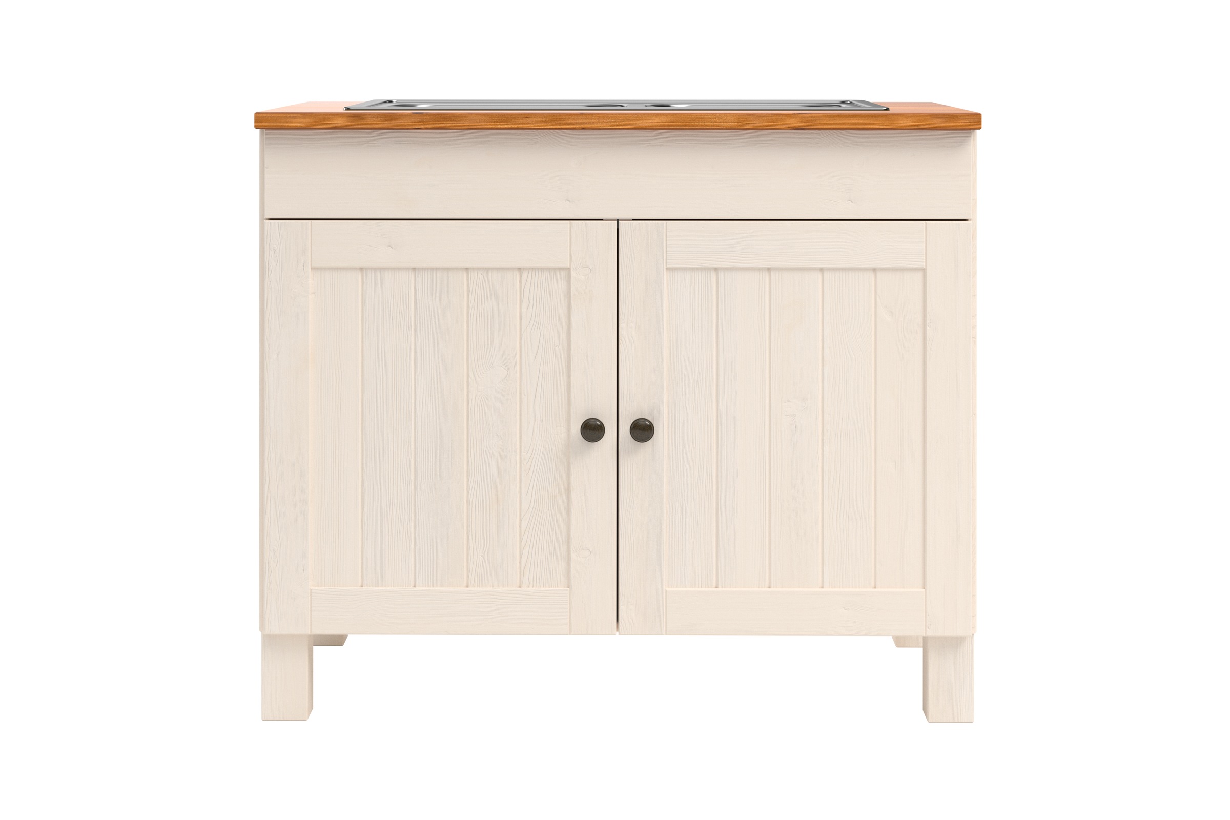 Home affaire Spülenschrank »Alby2«, Mit Metallgriffen, Breite 100 cm
