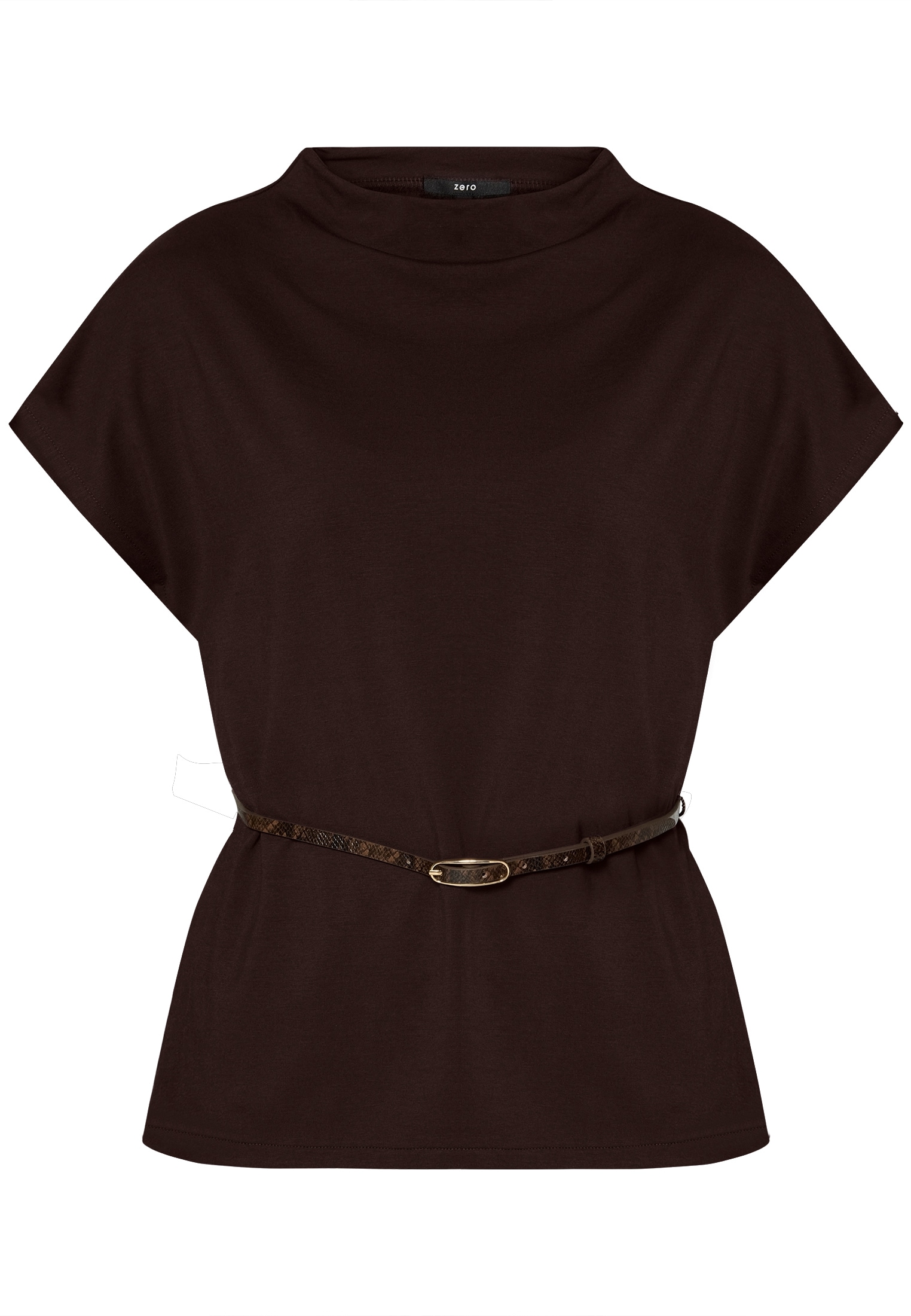 Zero Kurzarmshirt »Damen mit Gürtel« 1 Gürtel