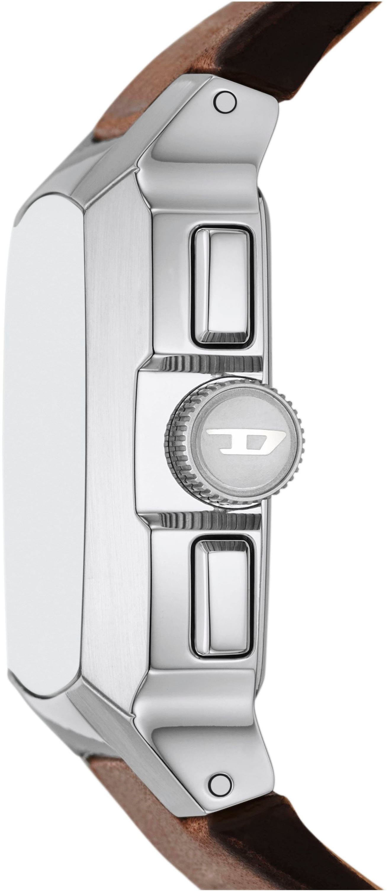 Diesel Chronograph »CLIFFHANGER«, Armbanduhr, Herrenuhr, Lederarmband, analog, Tag, Stoppfunktion