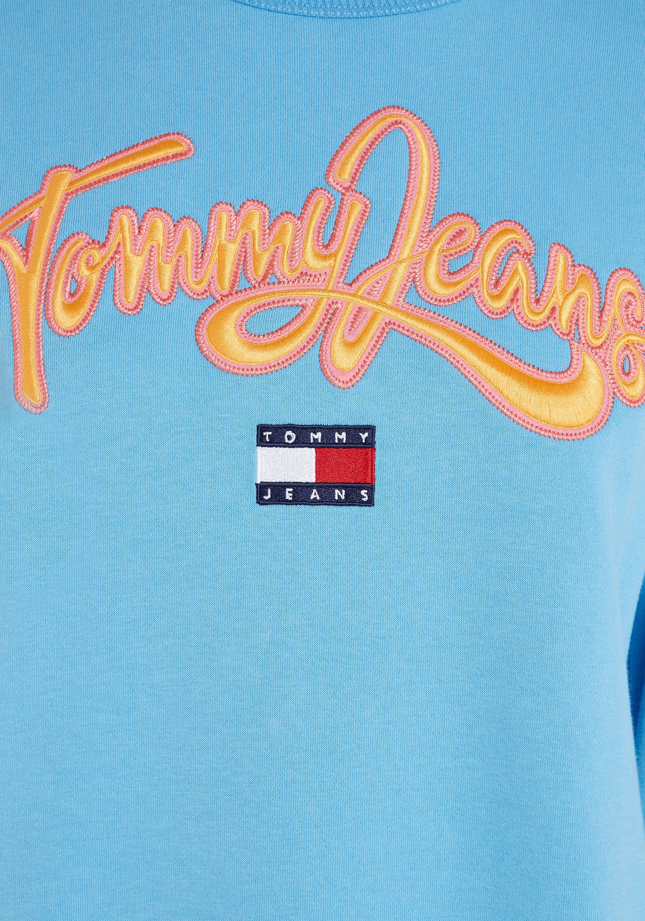 Tommy Jeans Sweatshirt »TJW RLX CREW«, TJ | kaufen großer BAUR mit POP Logostickerei