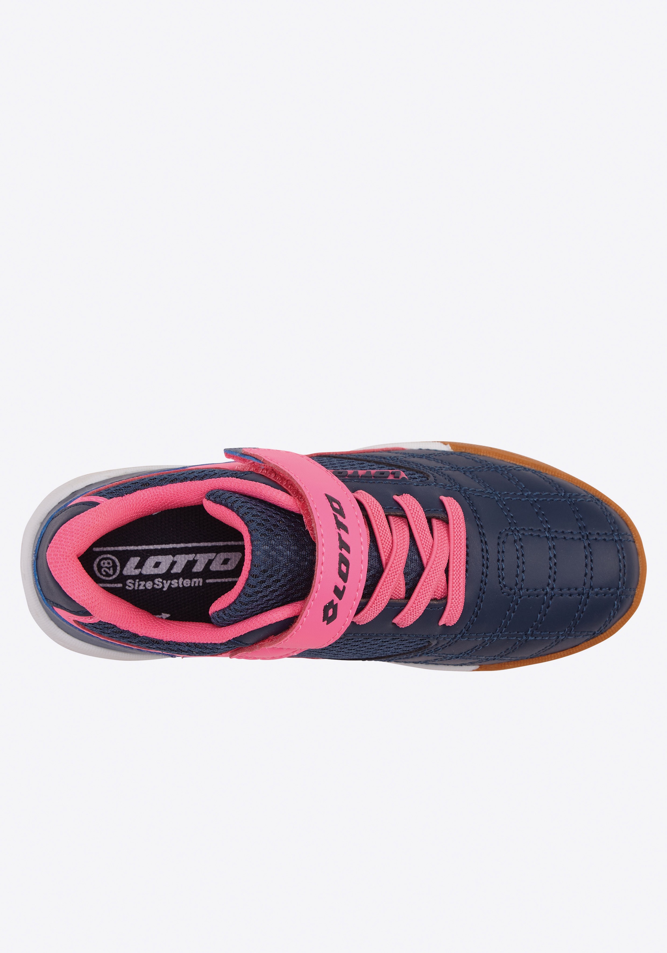 Hallenschuh LOTTO, Mädchen, Gr. 25, bunt (navy, fr.pink), Kunstfaser, Synthetik, mehrfarbig, Schuhe Hallenschuh, - mit nicht-färbender Sohle 2