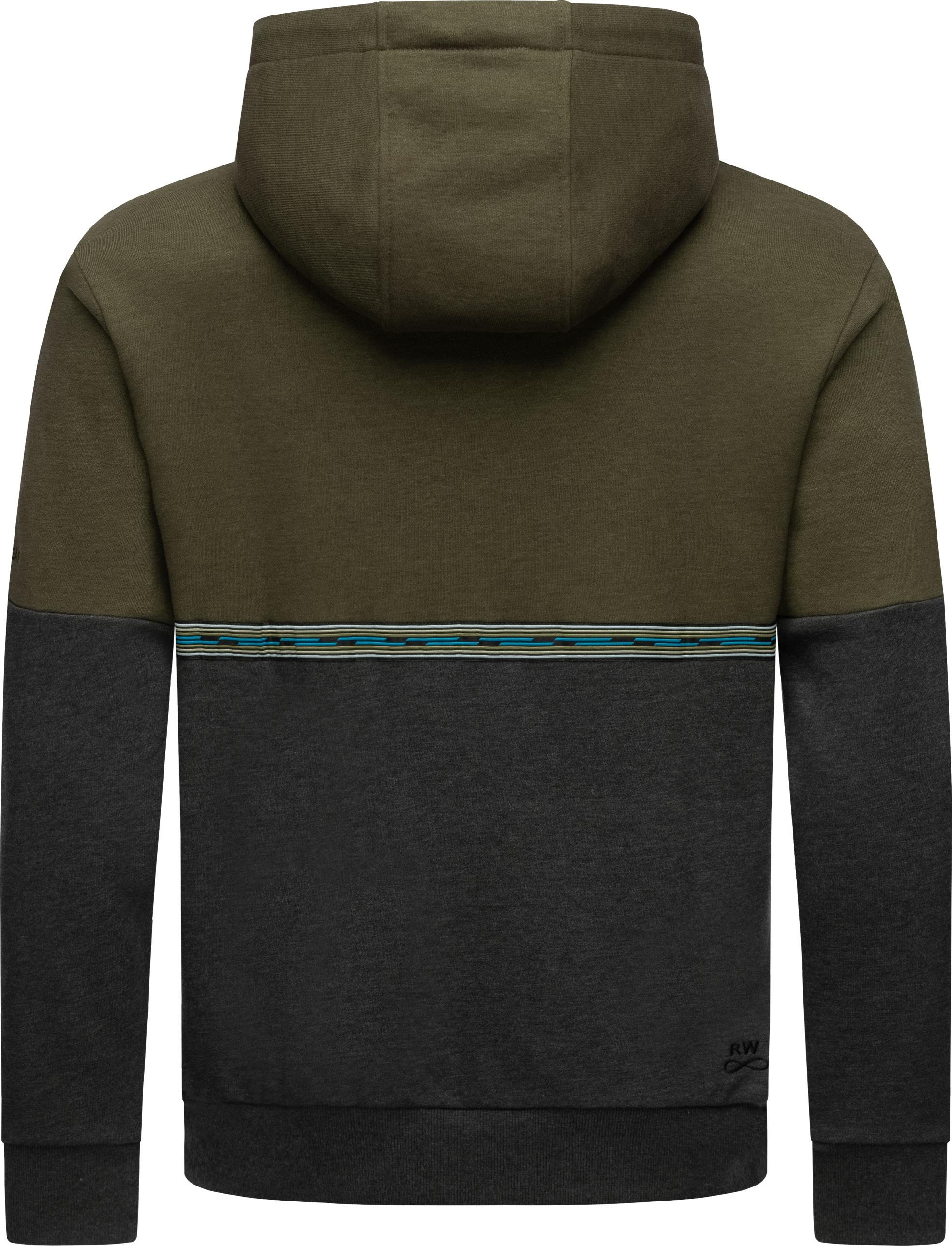 Ragwear Hoodie »Blocky Hoody«, Sportlicher Herren Kapuzenpullover mit Blockstreifen