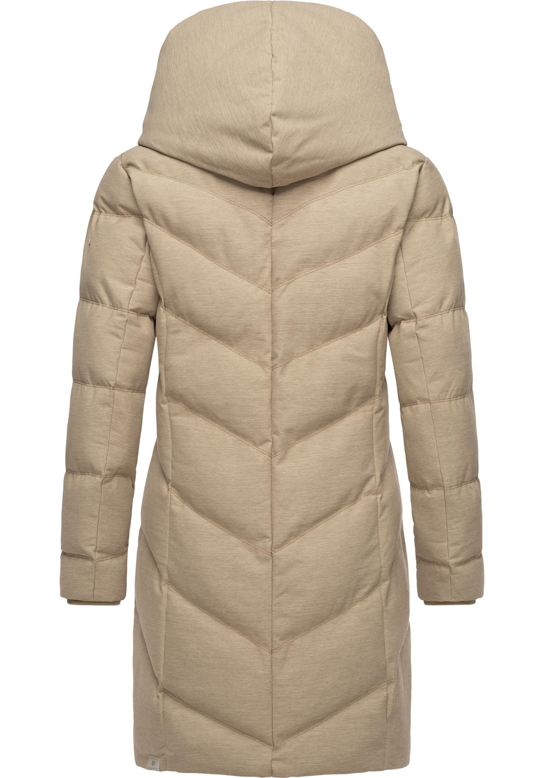 Ragwear Steppmantel »Natalka Cosy«, Damen Wintermantel mit flauschigem Kunstfell am Kragen