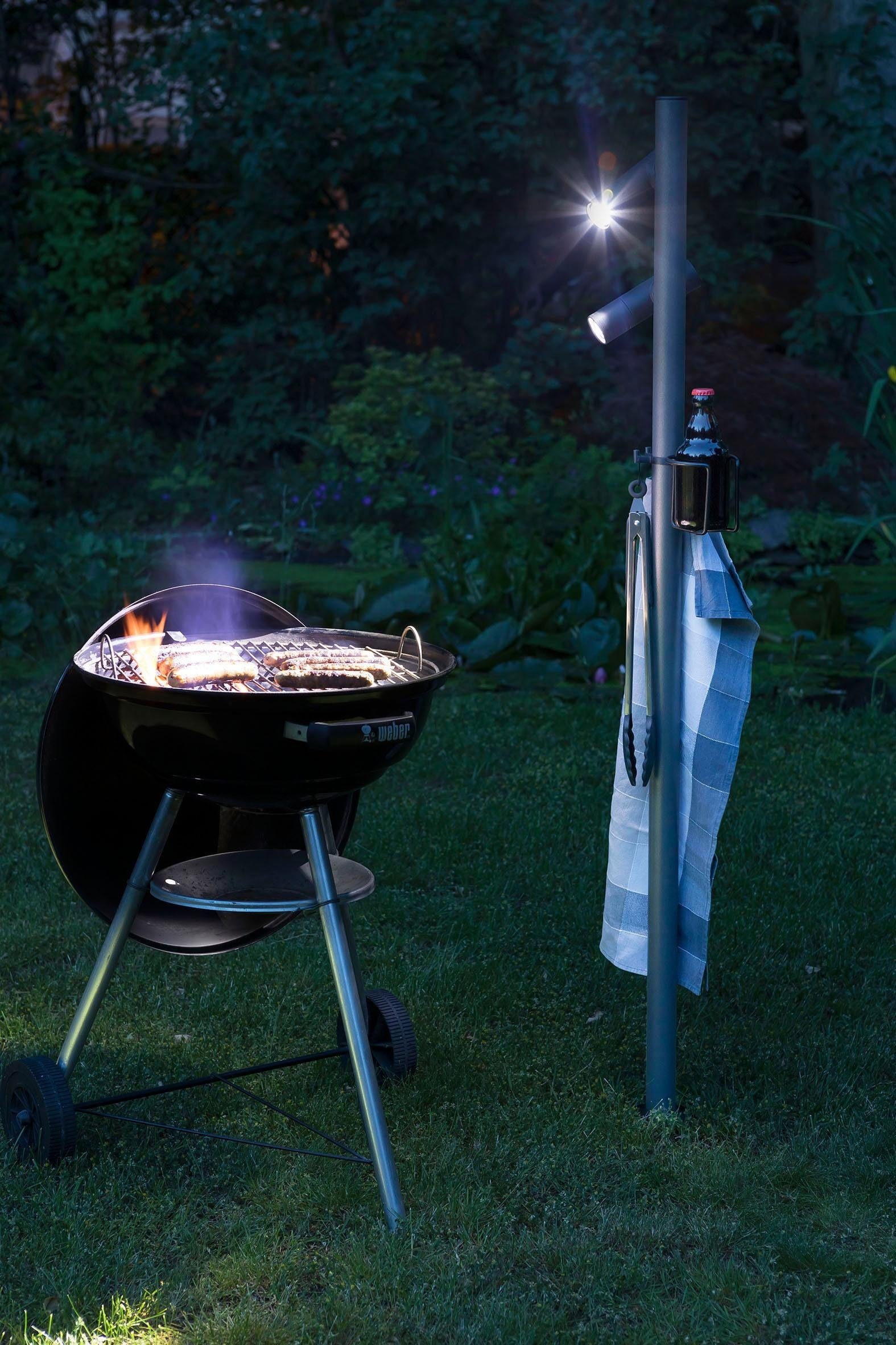 EVOTEC Gartenleuchte »PAUL«, 2 flammig-flammig, ideal zum Grillen, Multiring mit Flaschenhalter und 3 Haken