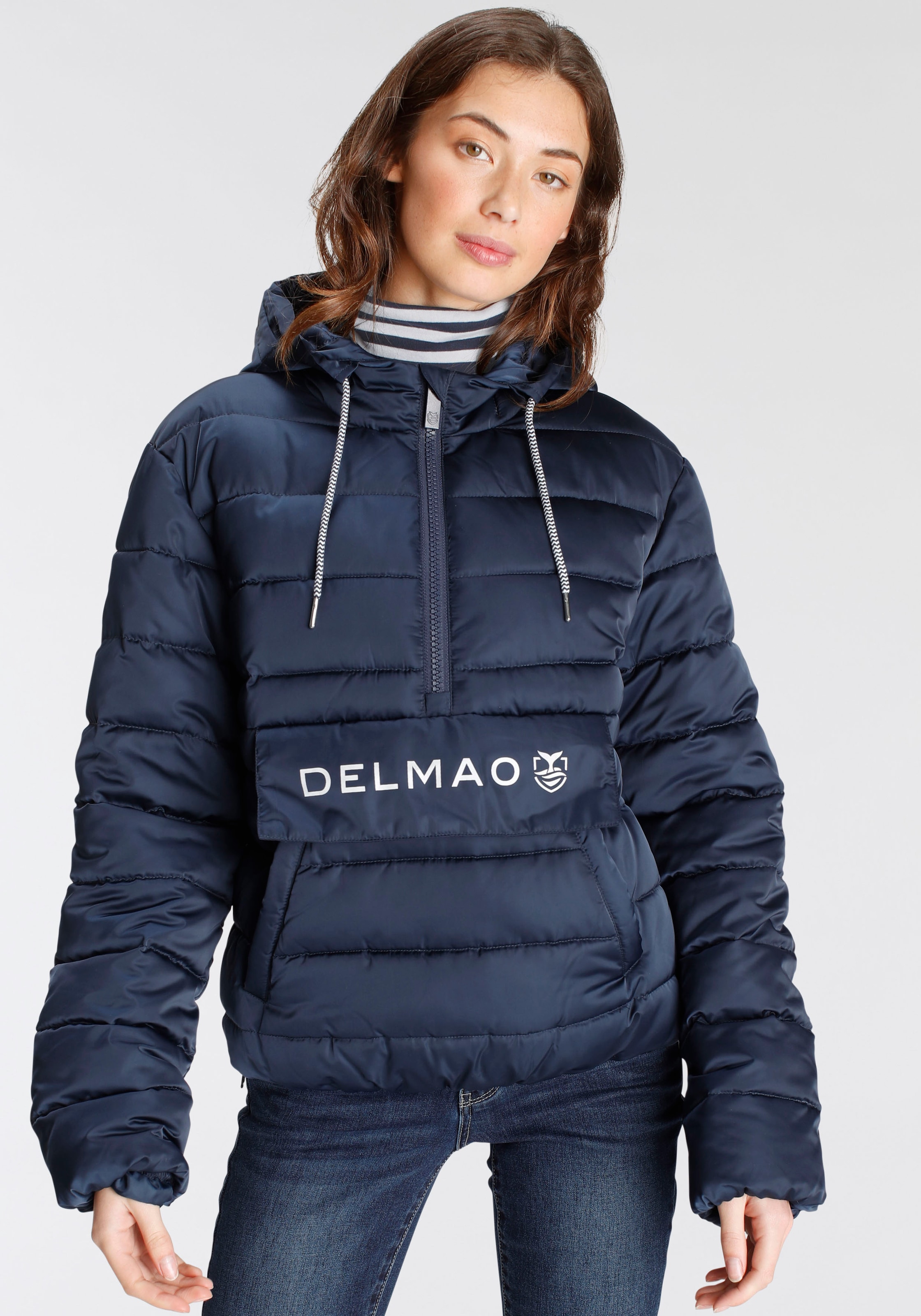 DELMAO Steppjacke su Kapuze su Logoprint ant ...