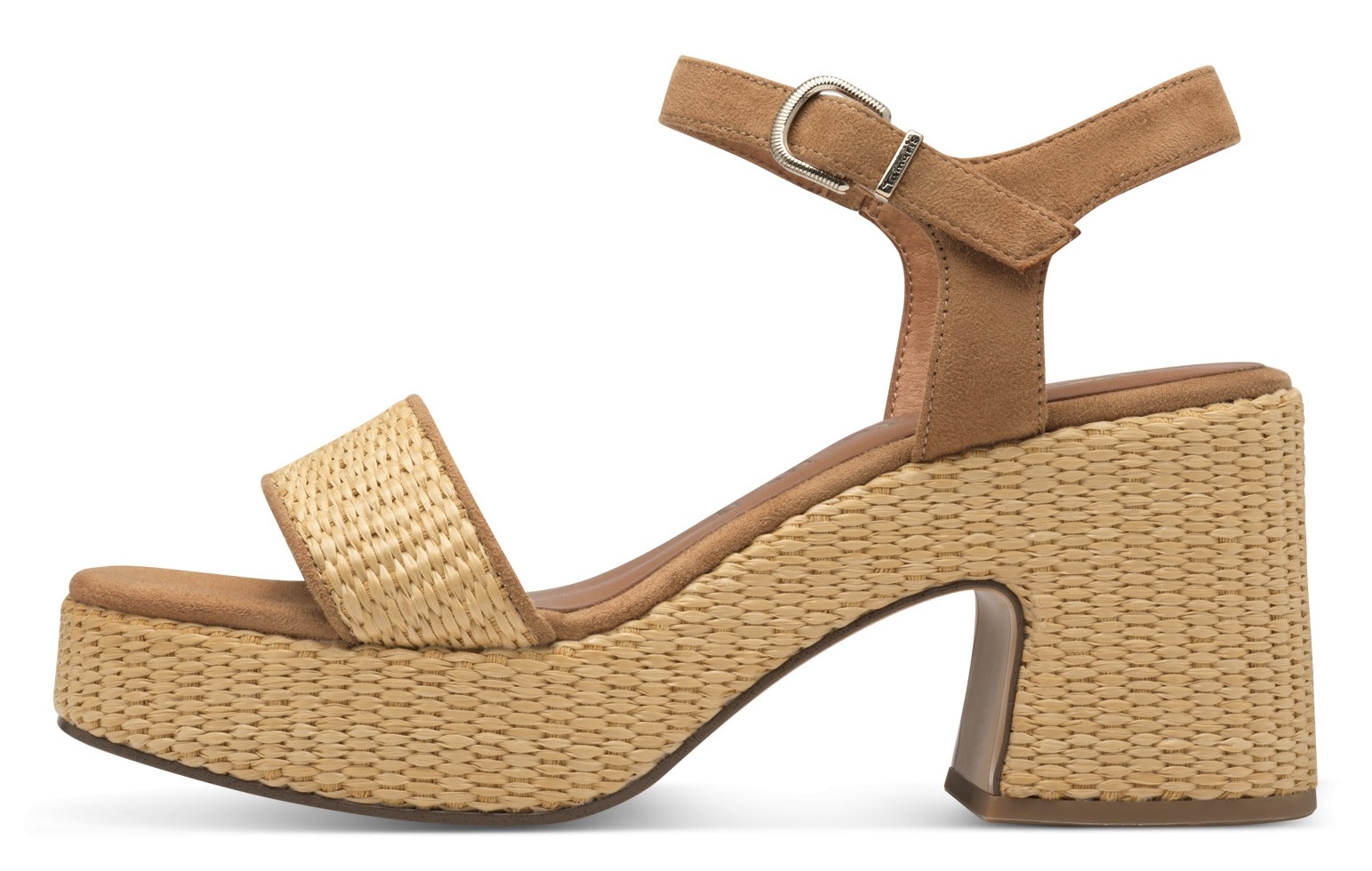 Tamaris Sandalette, Blockabsatz, Plateau, Riemchensandale mit Touch it-Ausstattung