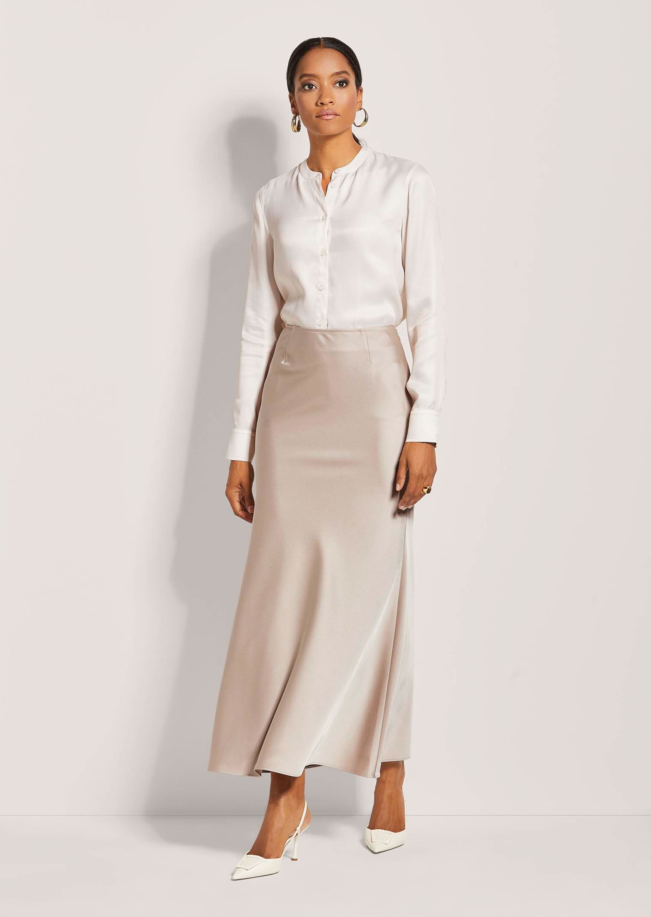 MADELEINE Midirock "Satinrock Eleganter Maxirock für festliche Anlässe" Lan günstig online kaufen