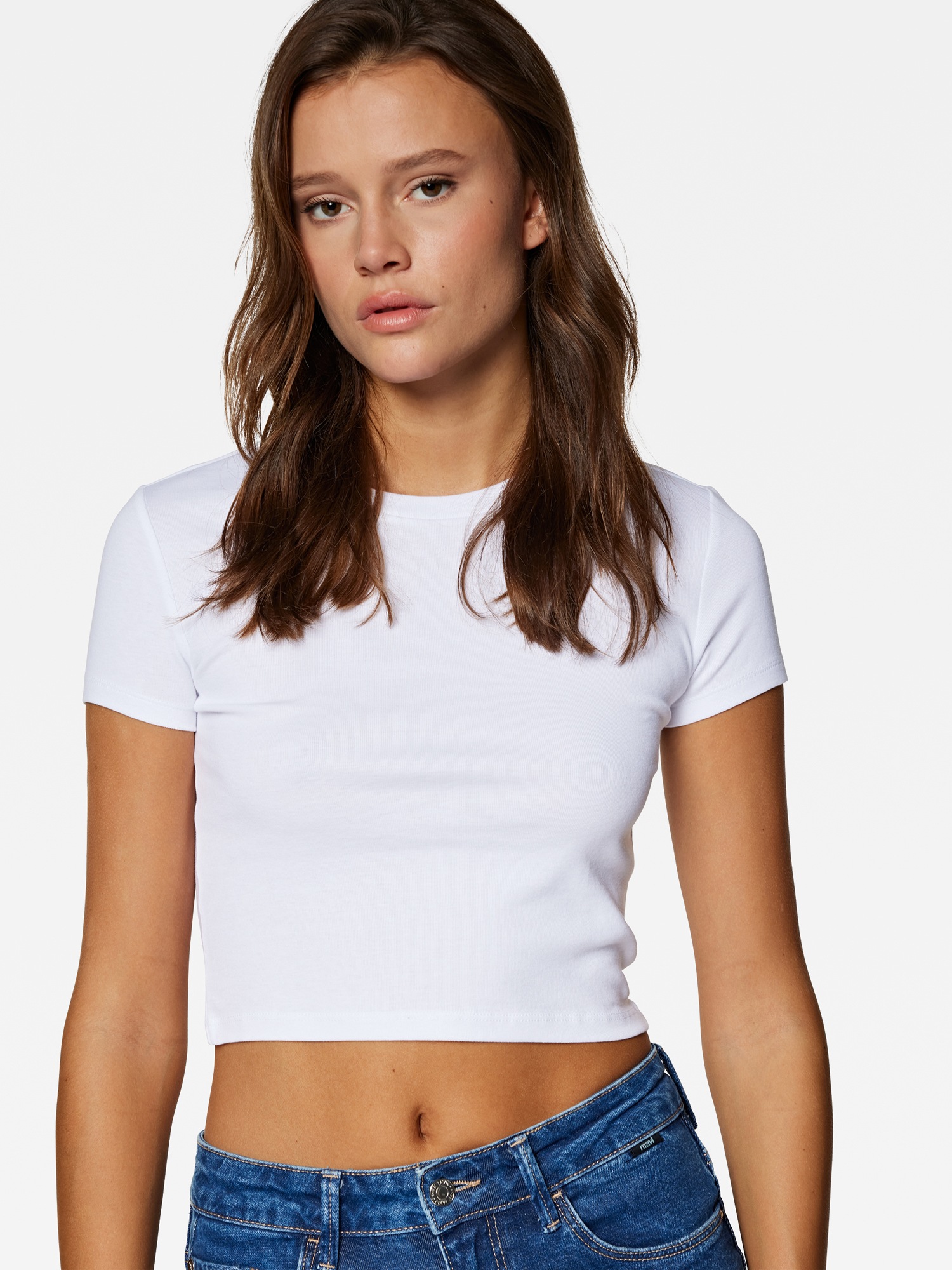 Mavi T-Shirt »CREW NECK BASIC TEE«, Basic Crop Top