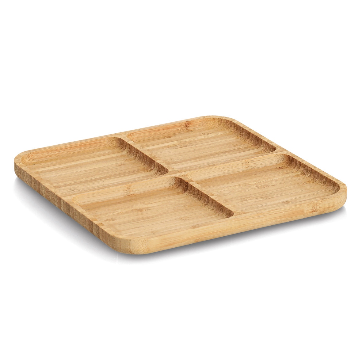 Zeller Present Snackschale »Snackteller, Bambus, 2er-Set« 2 aus Bambus ca. 25x25x1,8 cm