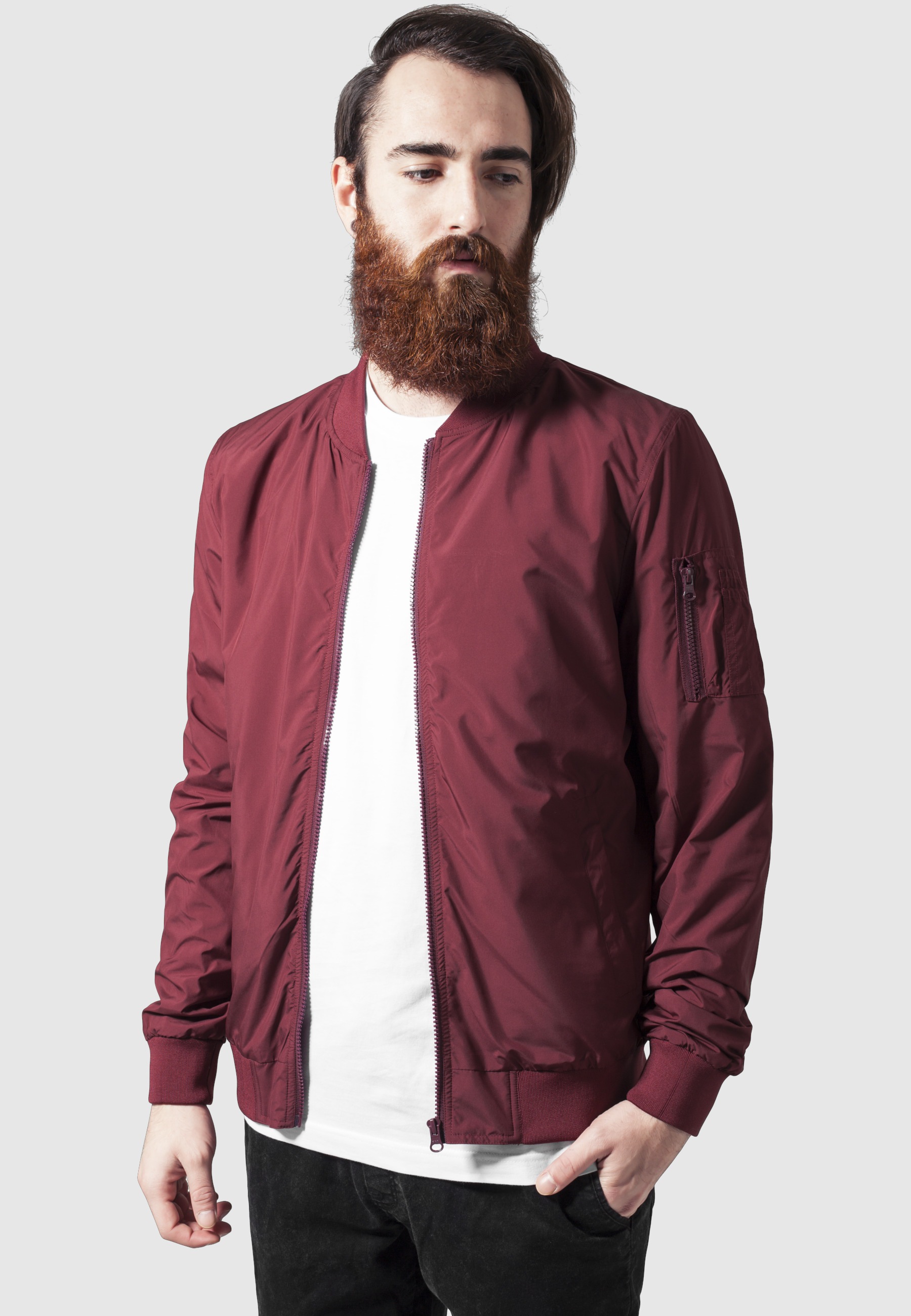 Thumbnail - URBAN CLASSICS Allwetterjacke "Urban Classics Herren Light Bomber Jacket" 1 Stk. tlg. ohne Kapuze