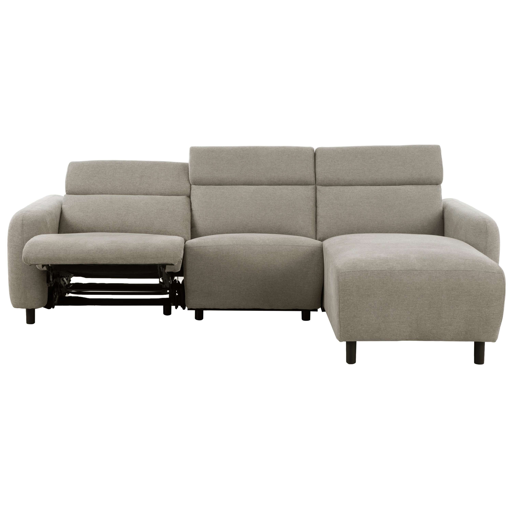 OTTO home Ecksofa »SKAANE Struktur, L-Form, 274 cm, manuelle/elektrische Relaxfunktion,« 274 cm, mit Kopfteilverstellung und man. oder elektr. Relaxfunktion