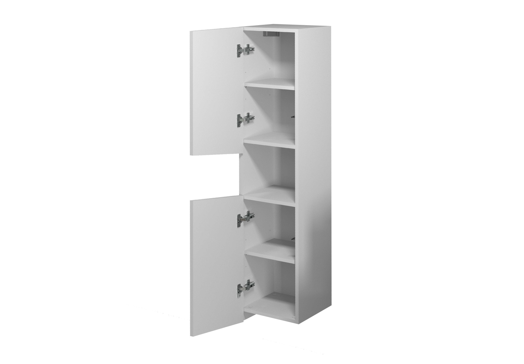 welltime Hochschrank »Vela, Hochschrank, Badschrank schmal, Badezimmerschrank, hängend« 1 Stk. tlg. Breite 30 cm, 2 hochglanzlackierte Türen, 5 verstellbare Fächer