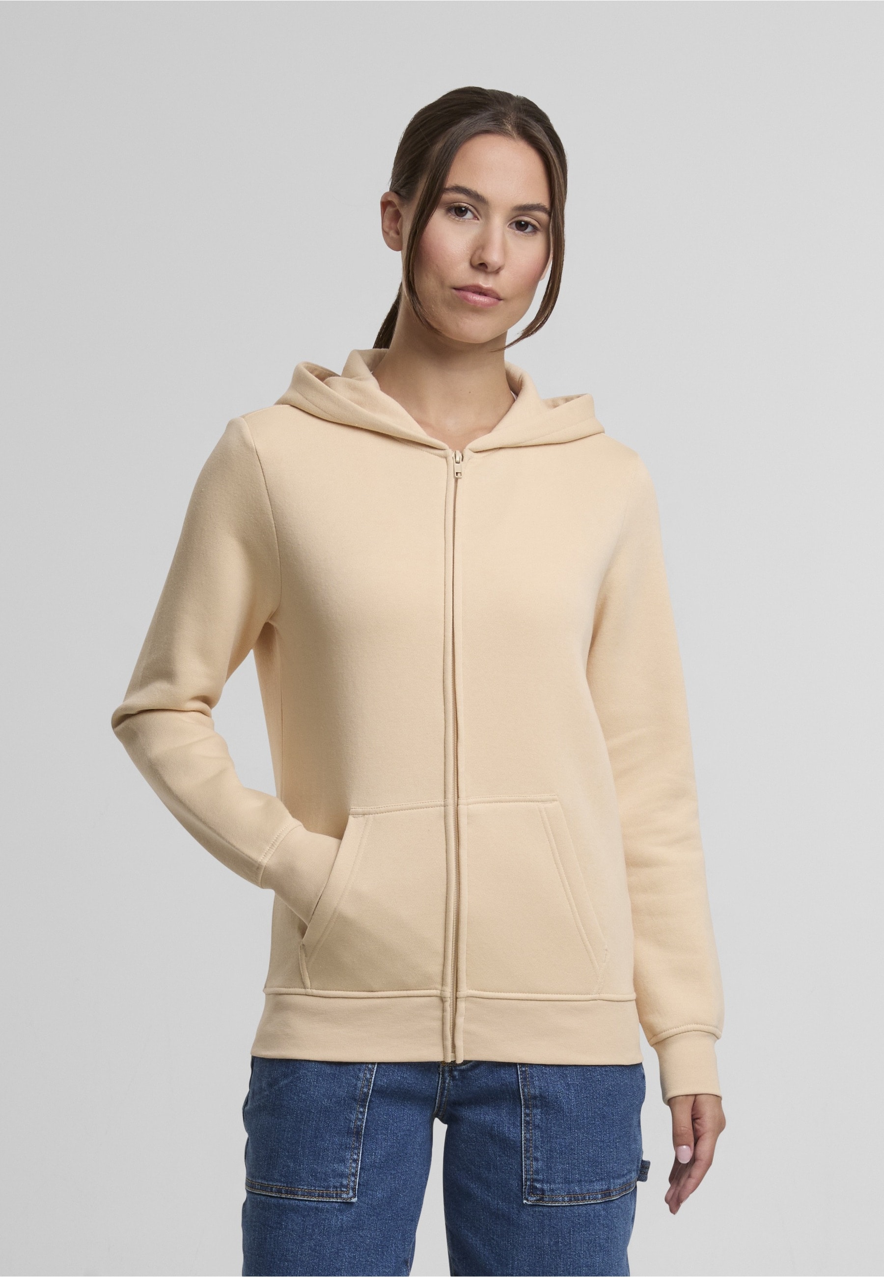URBAN CLASSICS Sweatjacke »Urban Classics Ladies Basic Essential Zip Hoody«