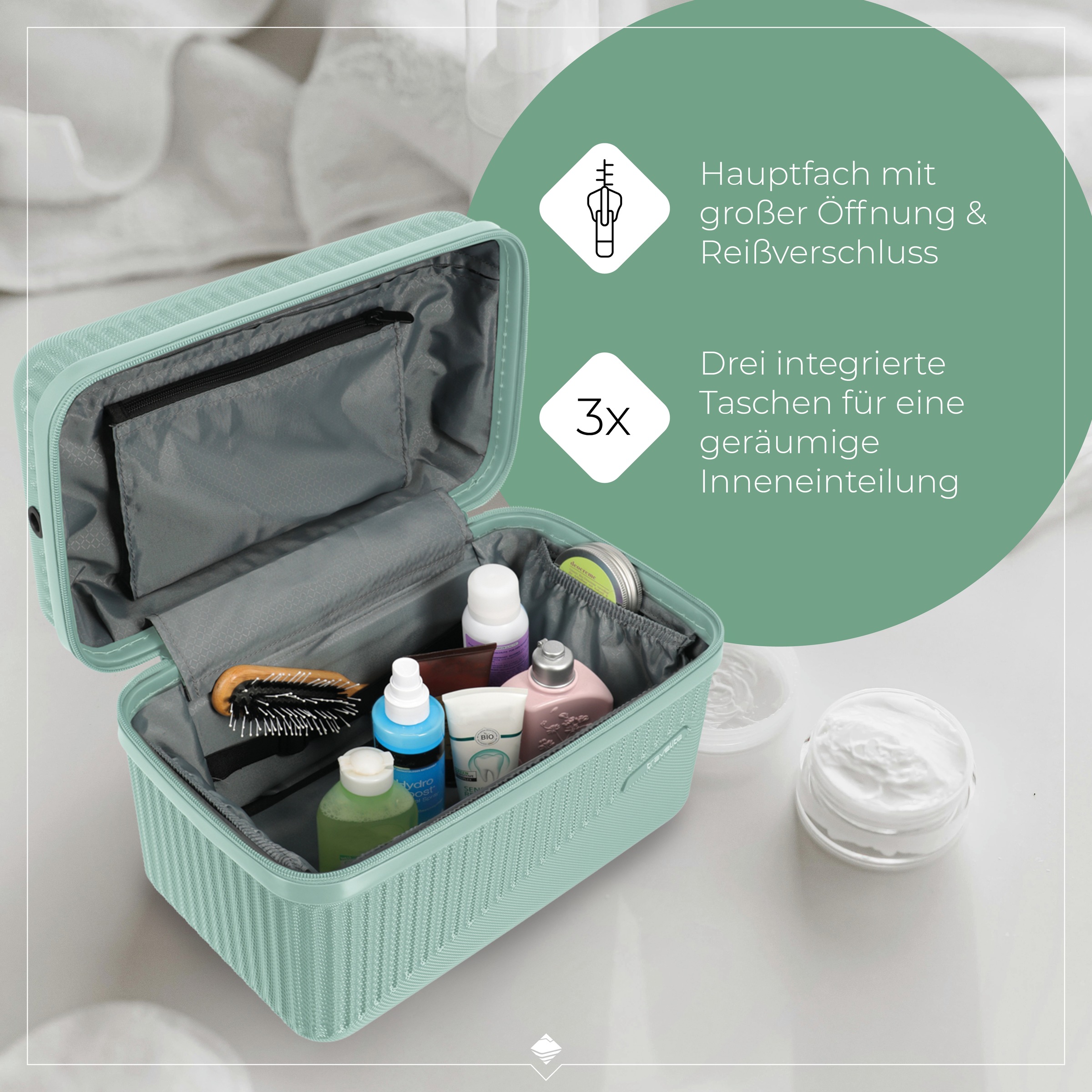 travelite Beautycase "BALI" Kosmetikkoffer mit Aufsteck -und Organizerfunkt günstig online kaufen