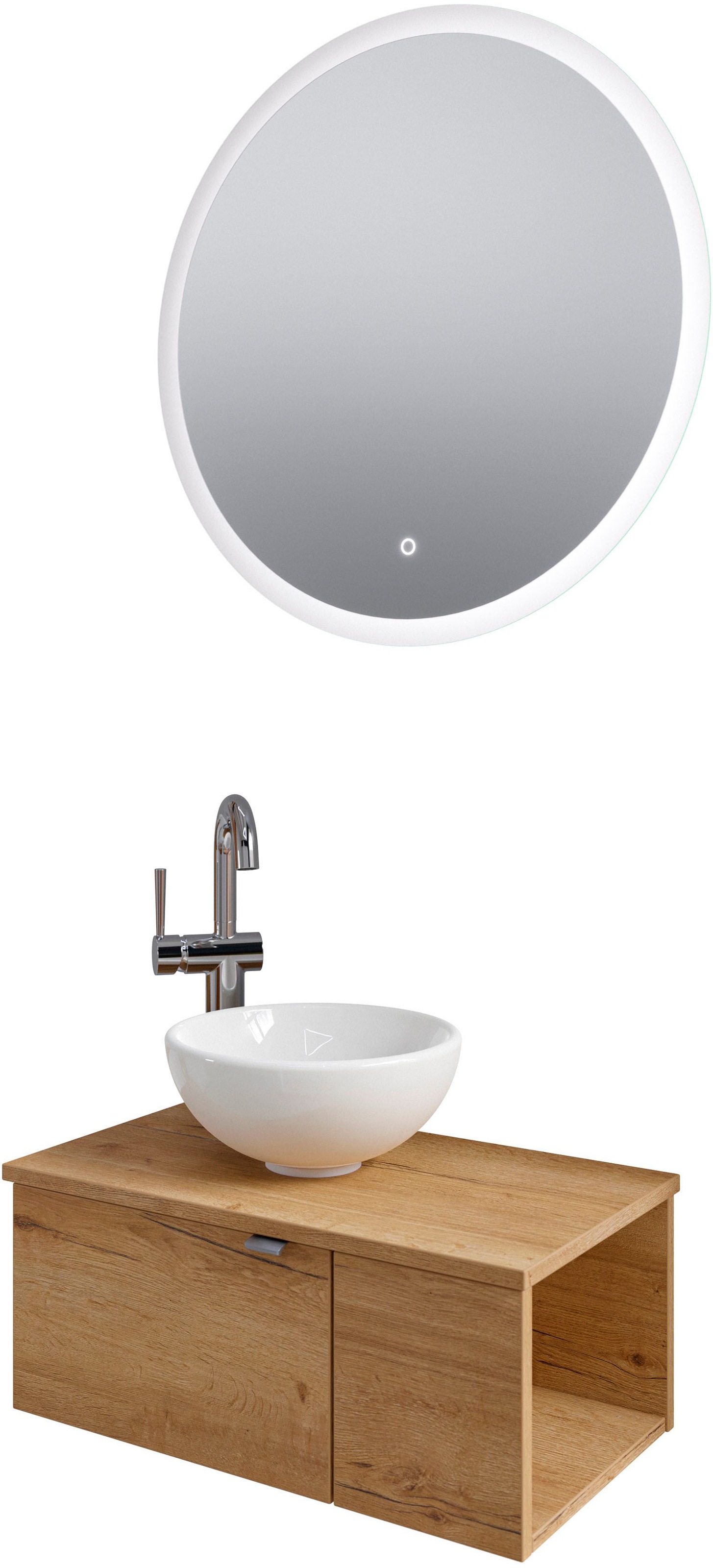 Saphir Badmöbel-Set "Serie 6915" 4 Stk. tlg. Gäste-Bad, 70 cm breit, mit LE günstig online kaufen