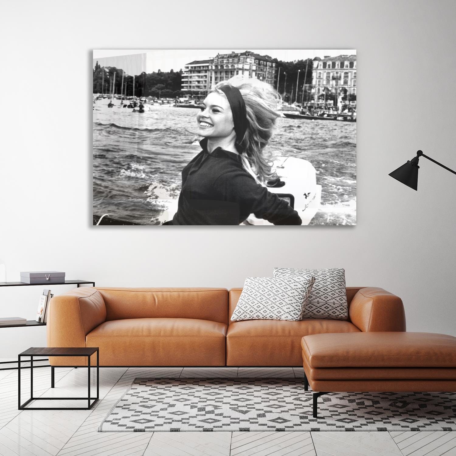 queence Acrylglasbild "Venezia", Schwarz-Weiß-Stars-Frau-Portrait-Foto-Film günstig online kaufen