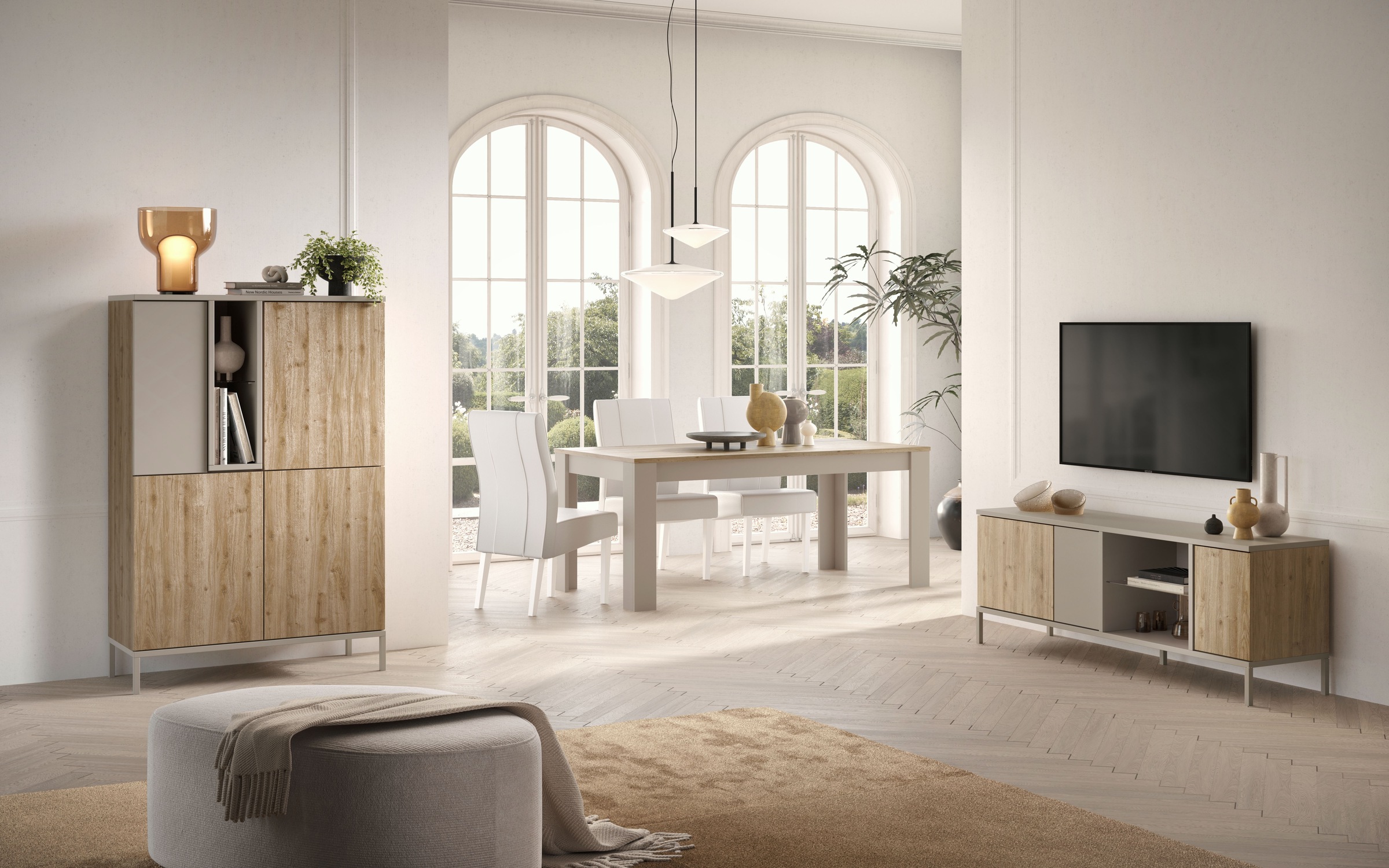 INOSIGN Lowboard »Gent Breite 160 cm, TV-Board mit 3 Türen u. 2 offenen Fächern«, TV-Möbel, TV-Kommode, TV-Schrank, Push-to-open Funktion