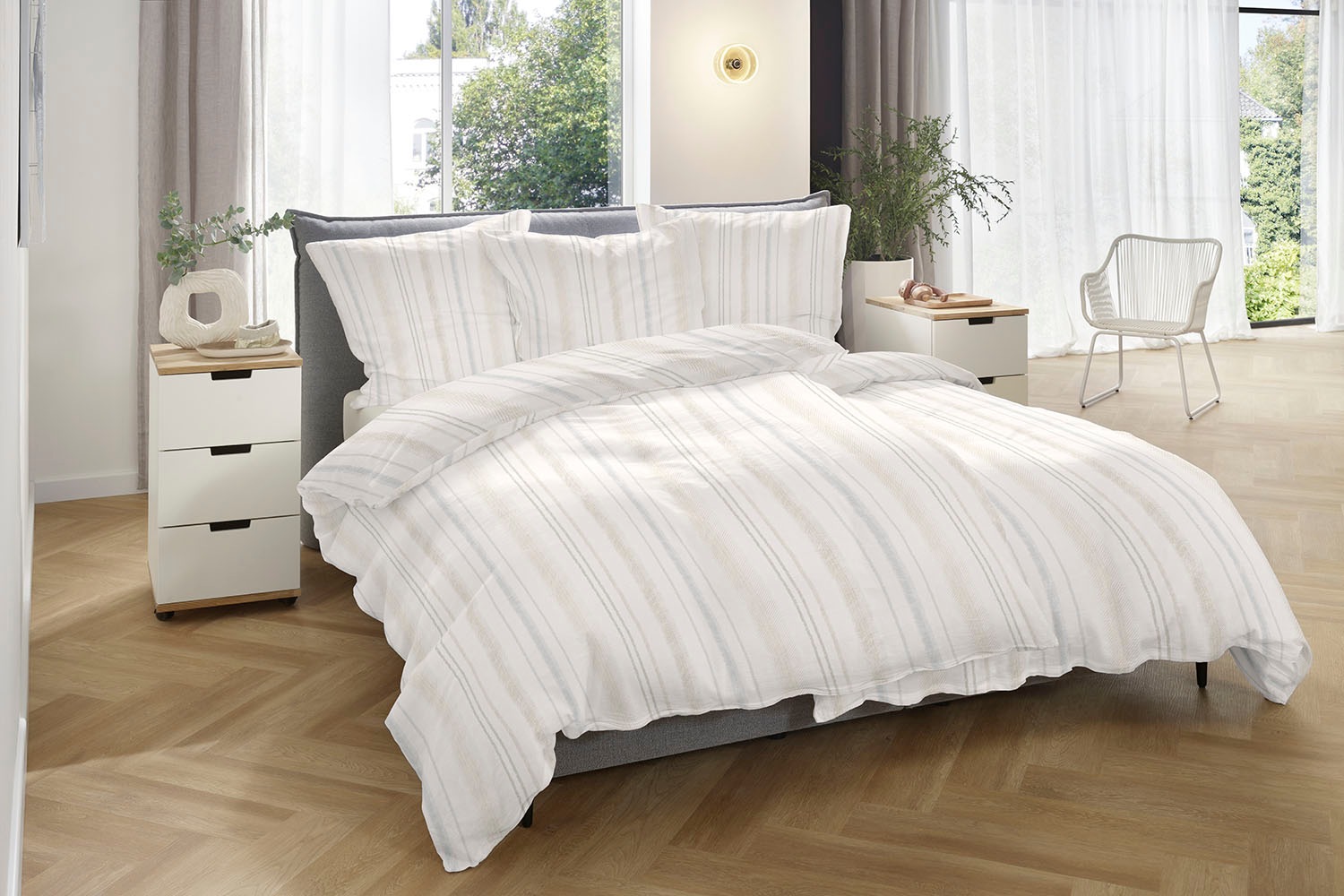 Primera Bettwäsche "Halbleinen-Bettwäsche" 2 tlg. tlg. 55% Baumwolle, 45% L günstig online kaufen