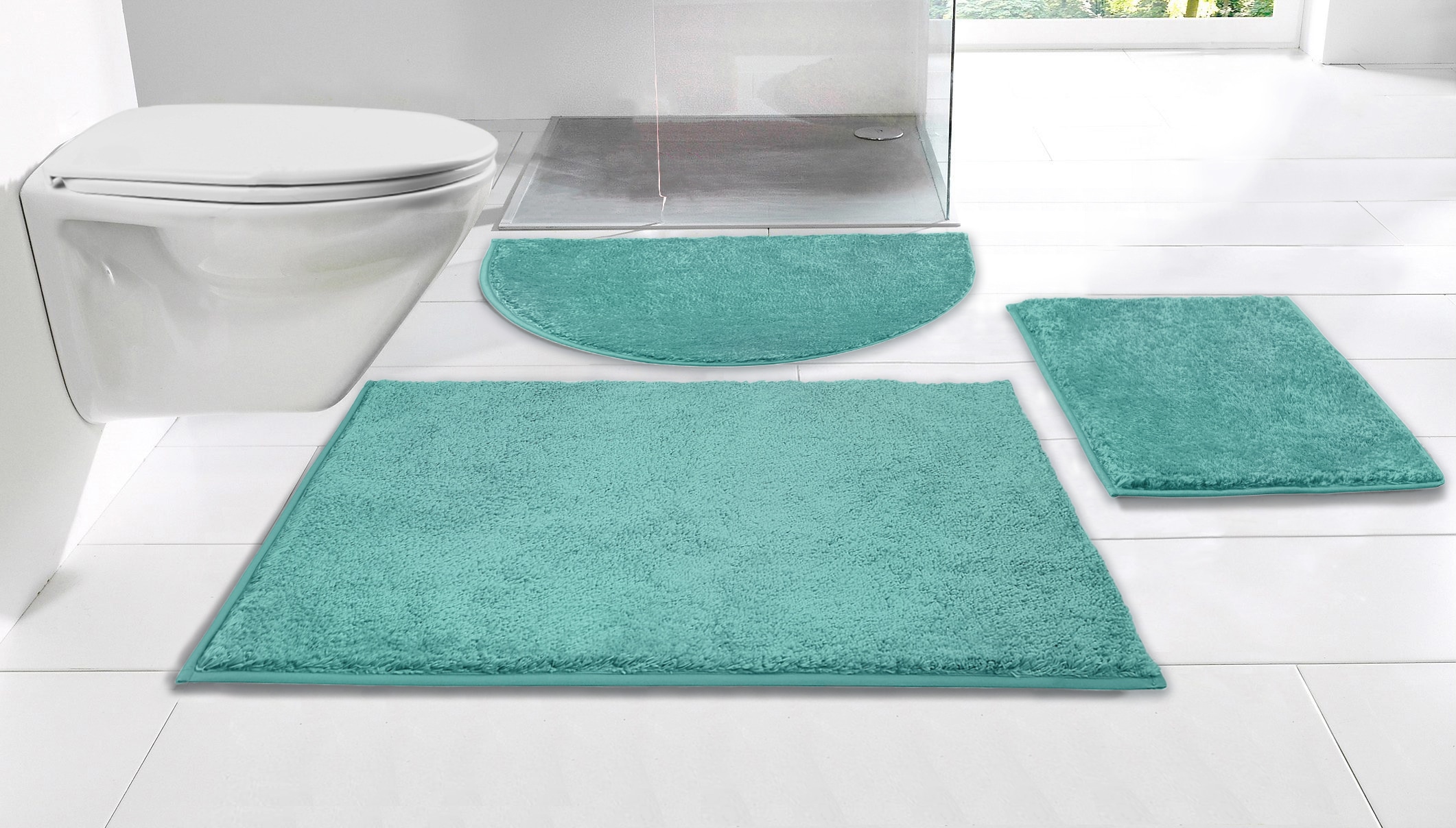 my home Badematte "Juna, Badteppich" Höhe 15 mm rutschhemmend beschichtet f günstig online kaufen