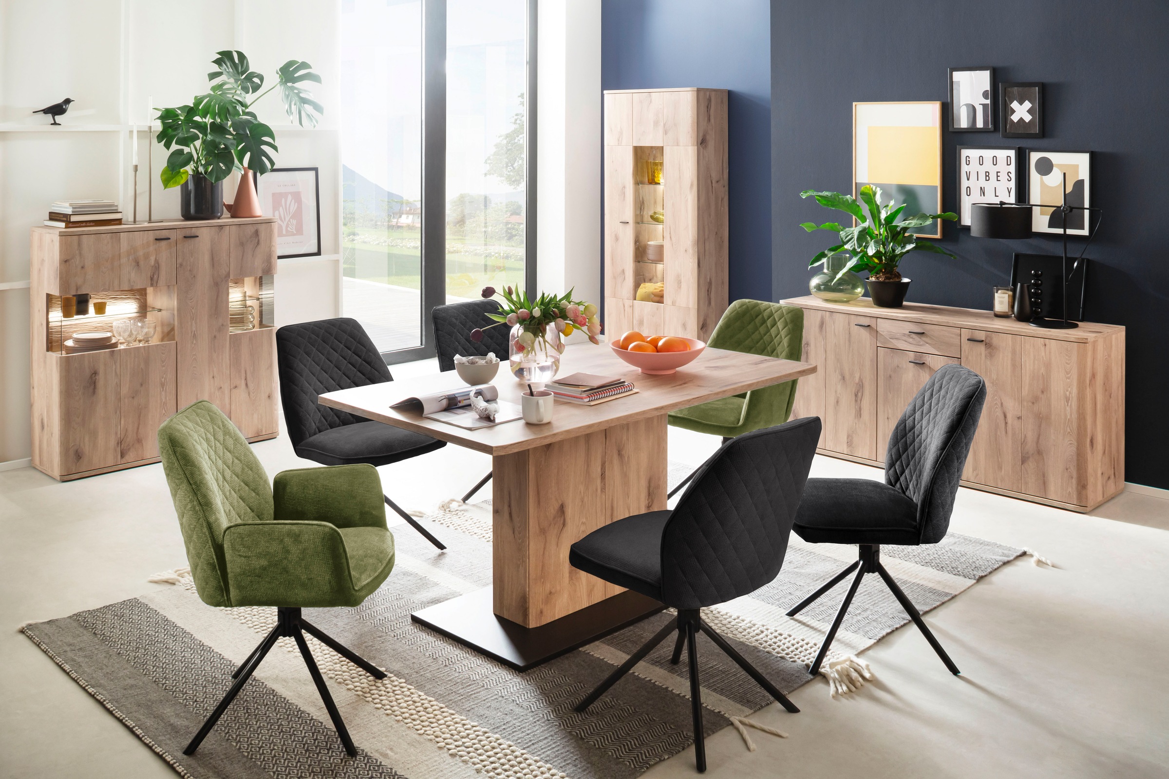 MCA furniture Esszimmerstuhl »ACANDI«, (2er-Set),drehbar 180°, Sitzhöhe von ca. 50 cm, Belastbarkeit 120 kg
