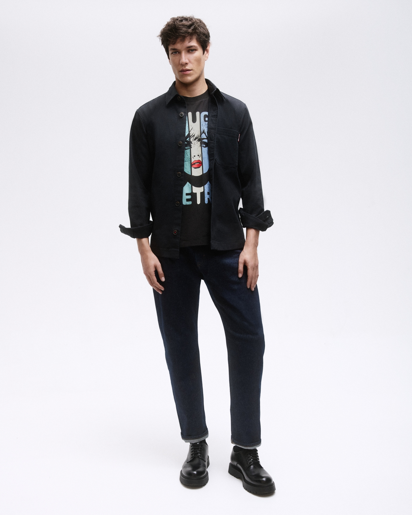 Joop Jeans Langarmhemd »Harvi«, Mit Rundhalsausschnitt